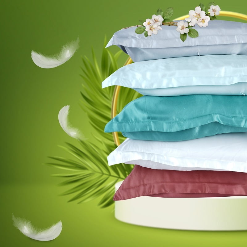 Swaas 100% Mulberry Silk Clay Pillow Cases - Set of 2