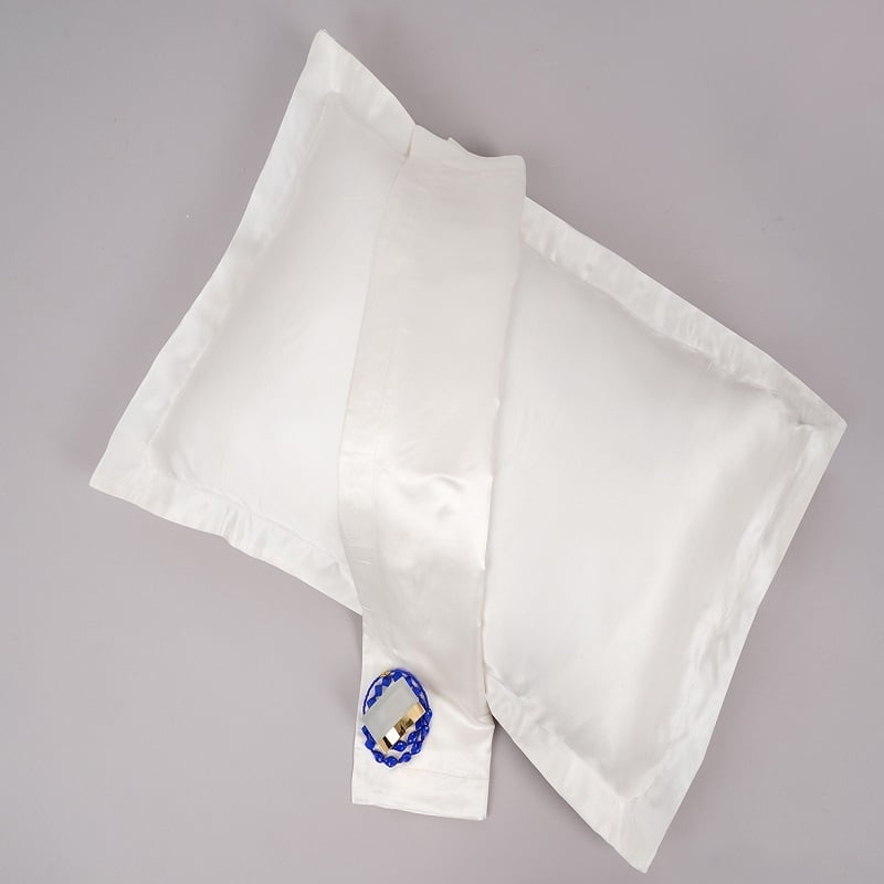 Swaas 100% Mulberry Silk Optic White Pillow Cases - Set of 2