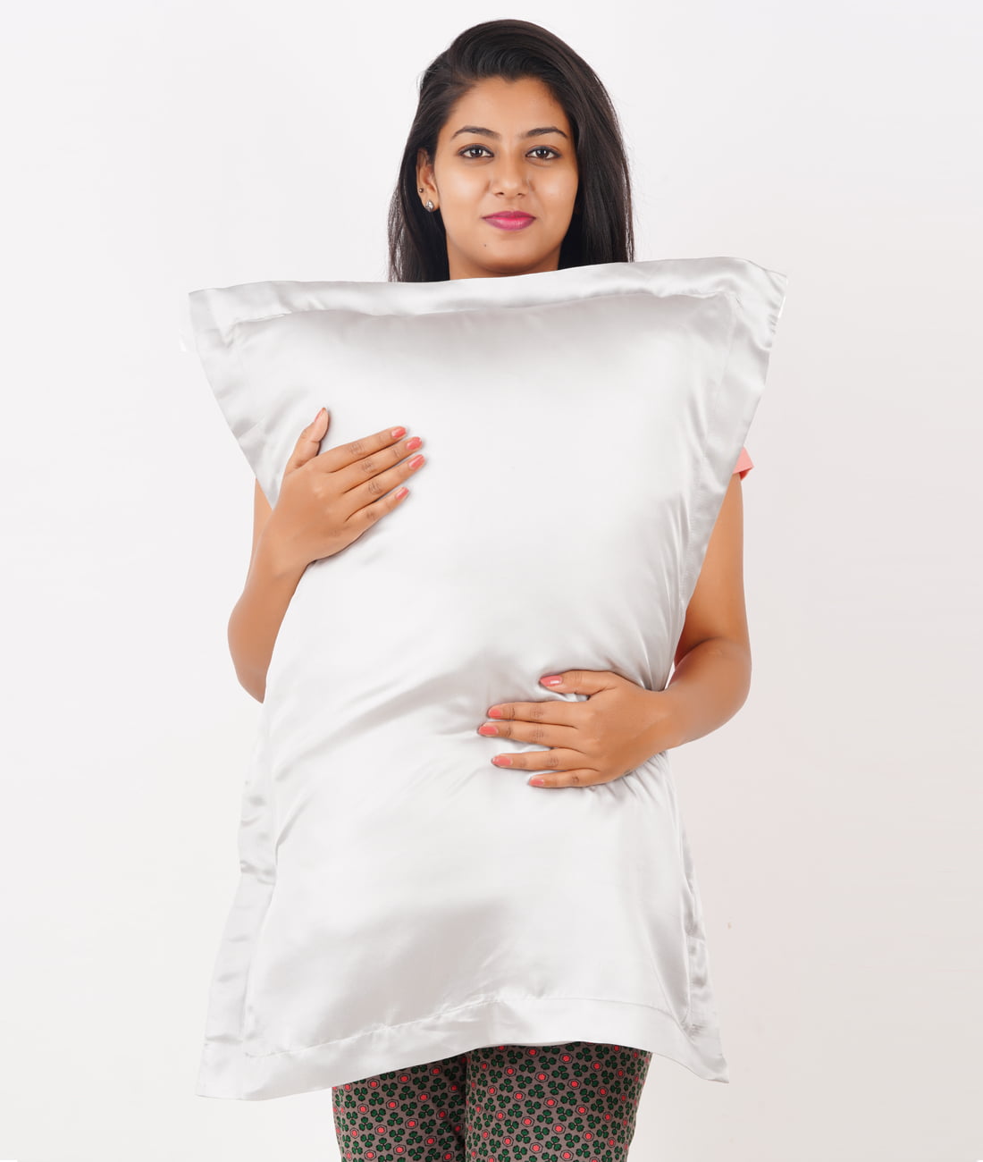 Swaas 100% Mulberry Silk Silver Pillow Cases - Set of 2