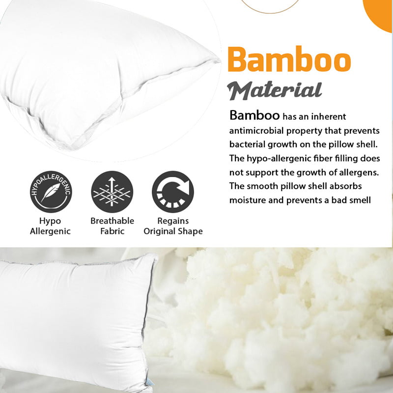 Swaas Bamboo Shell Micro Fiber Pillow - White