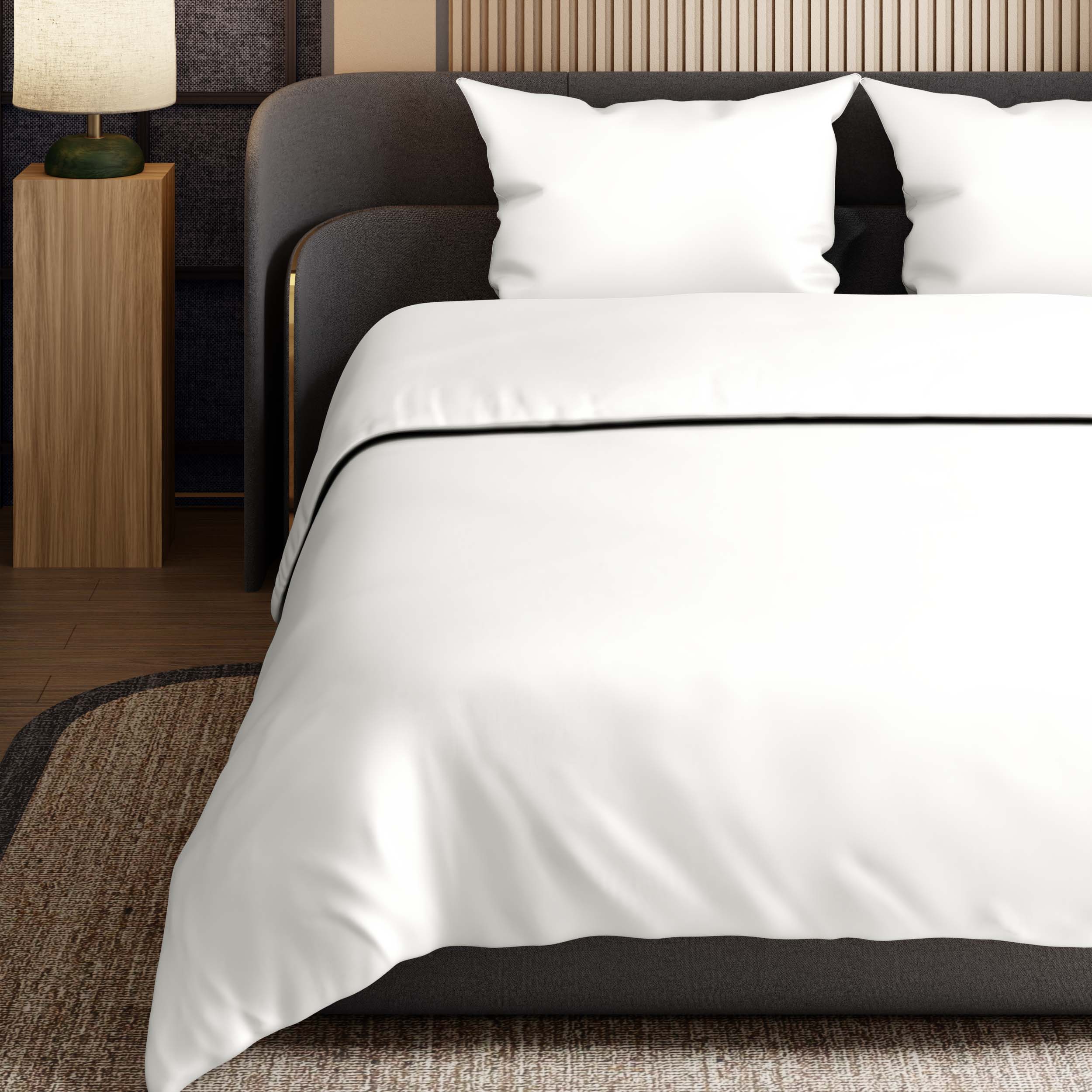 Swaas 100% Pure Cotton 1000TC Bedsheet Set - White