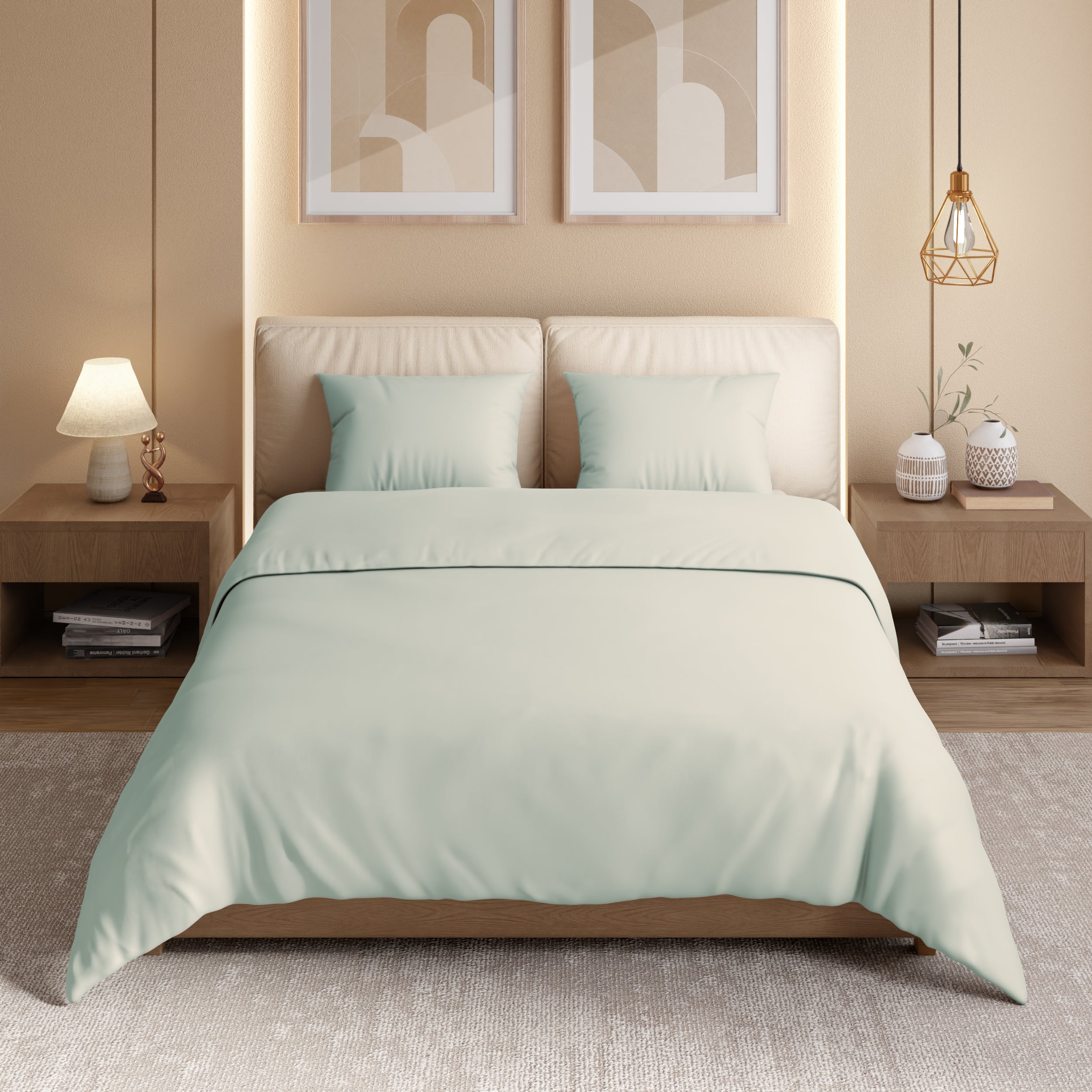 Swaas 100% Pure Cotton 600TC Bedsheet Set - Icemelt