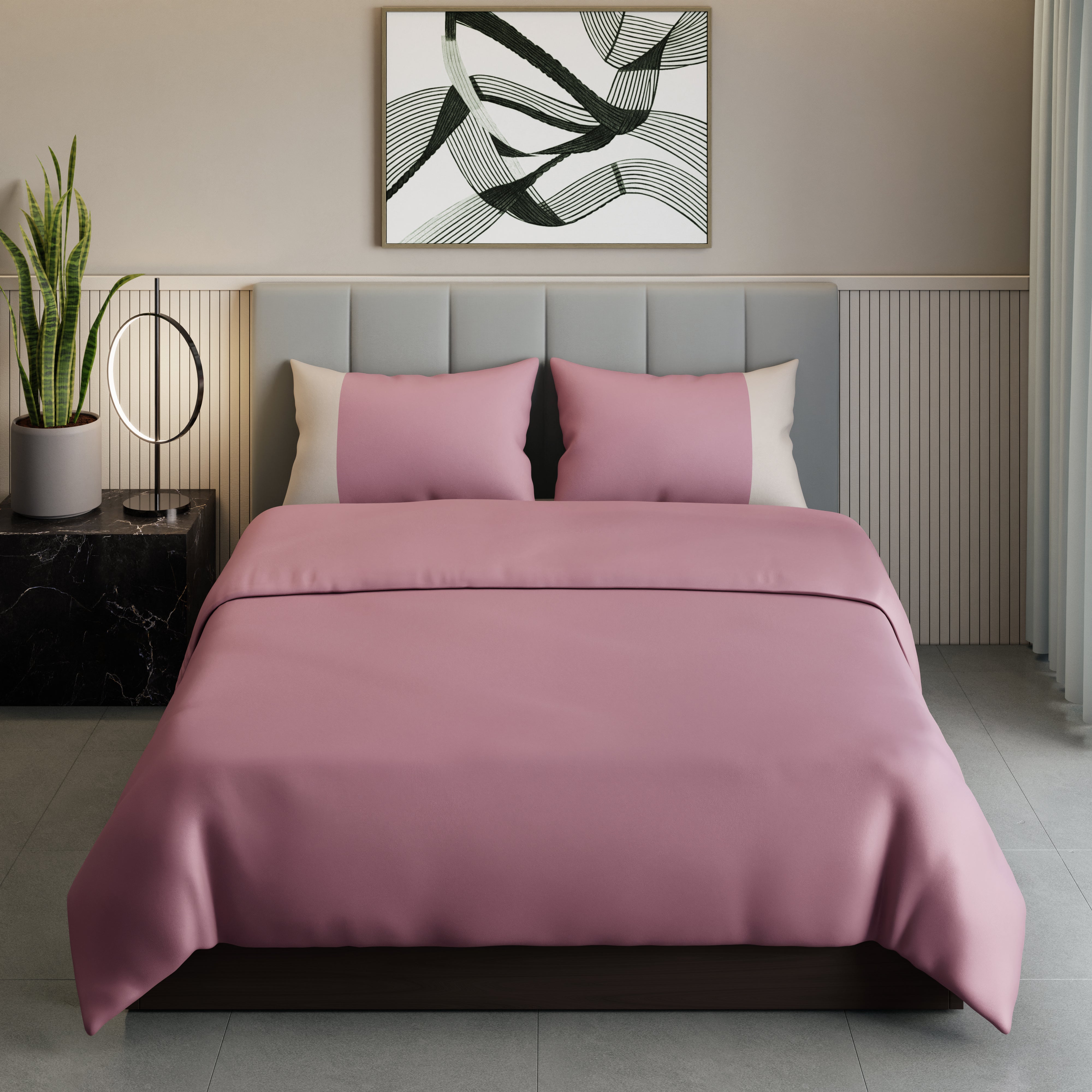 300 TC 100% Cotton - Lilas Bedsheet Set