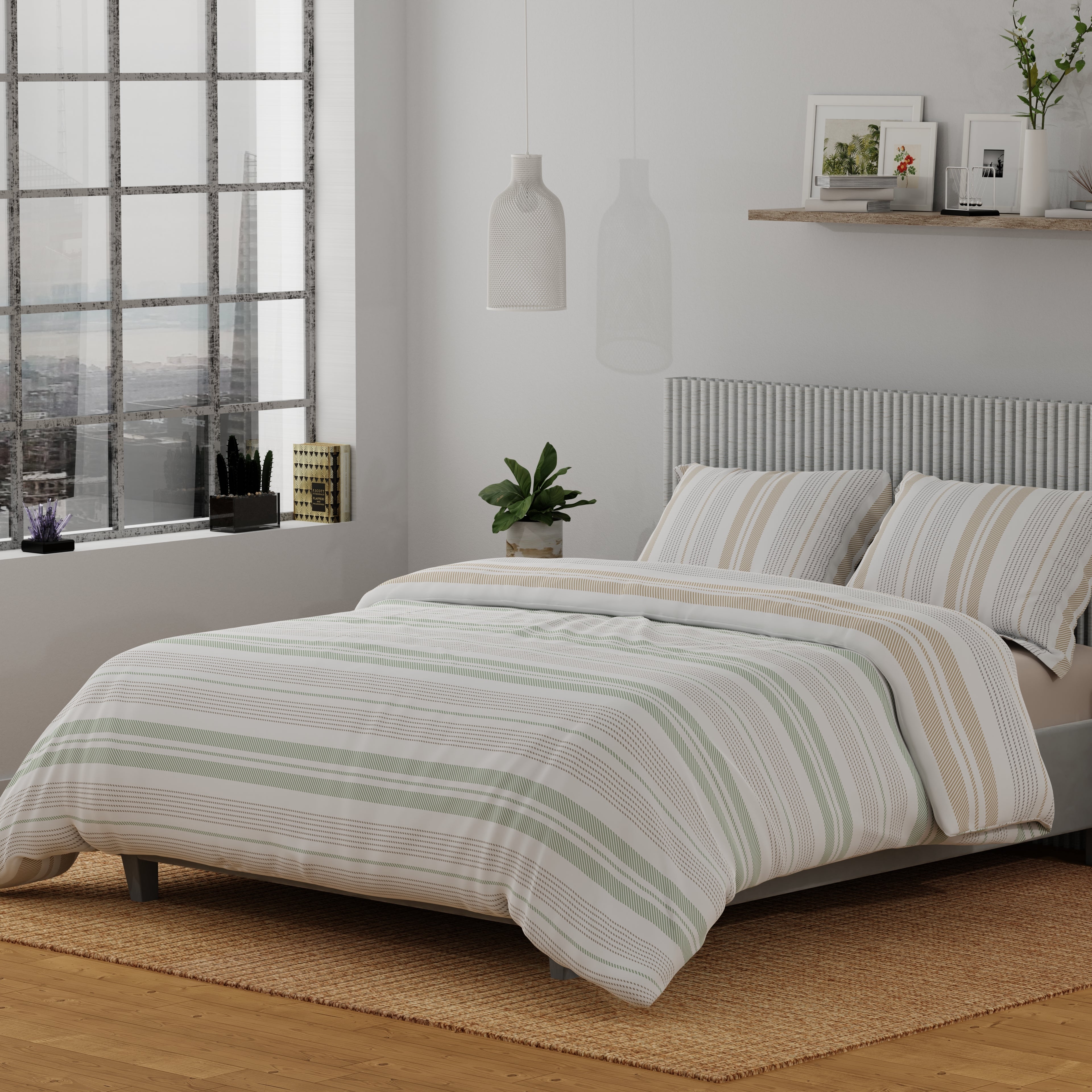 100% Cotton 200 TC Reversible Quilt (250 GSM) - Horizon Harmony