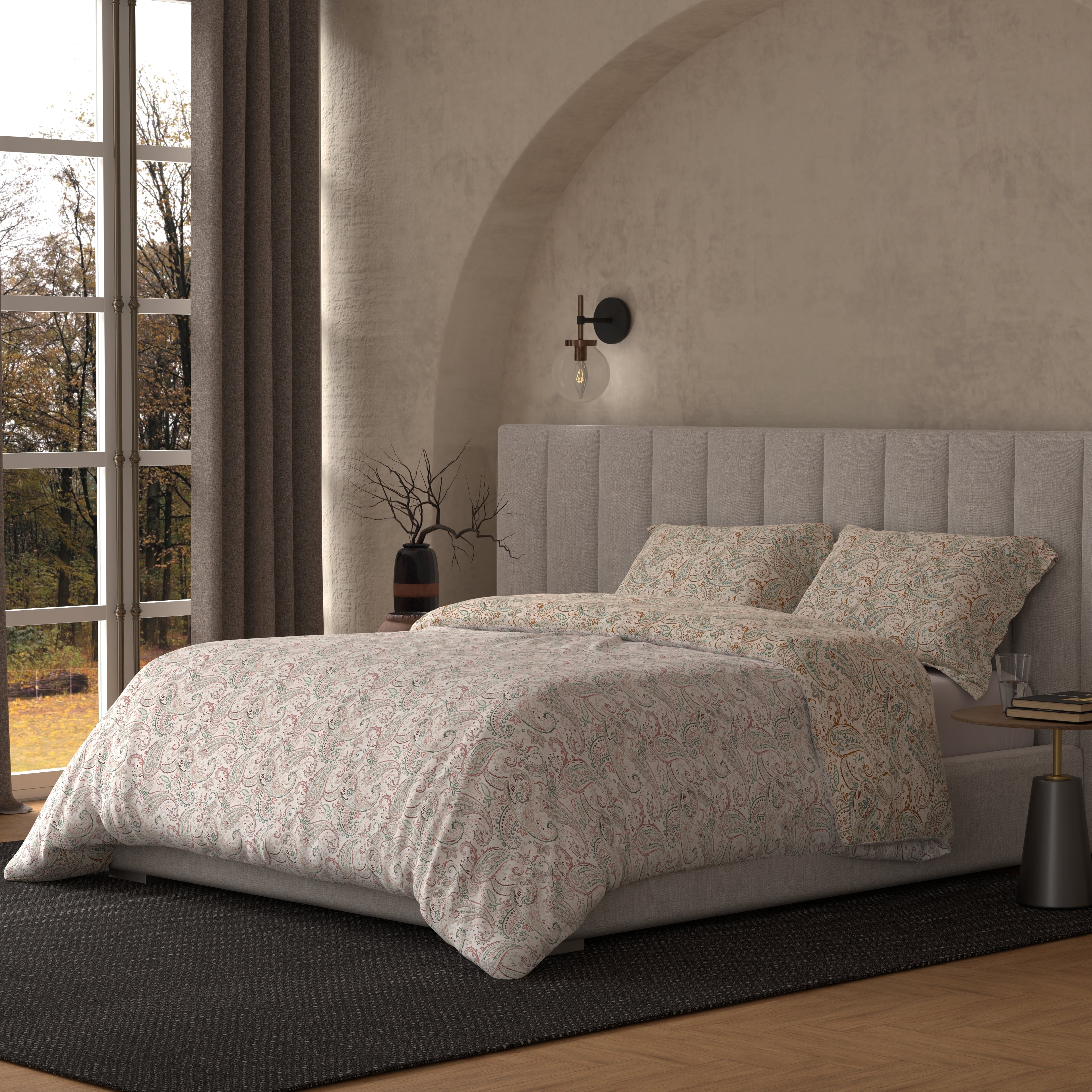 100% Cotton 300 TC Reversible Quilt (250 GSM) - Paisley Paradise