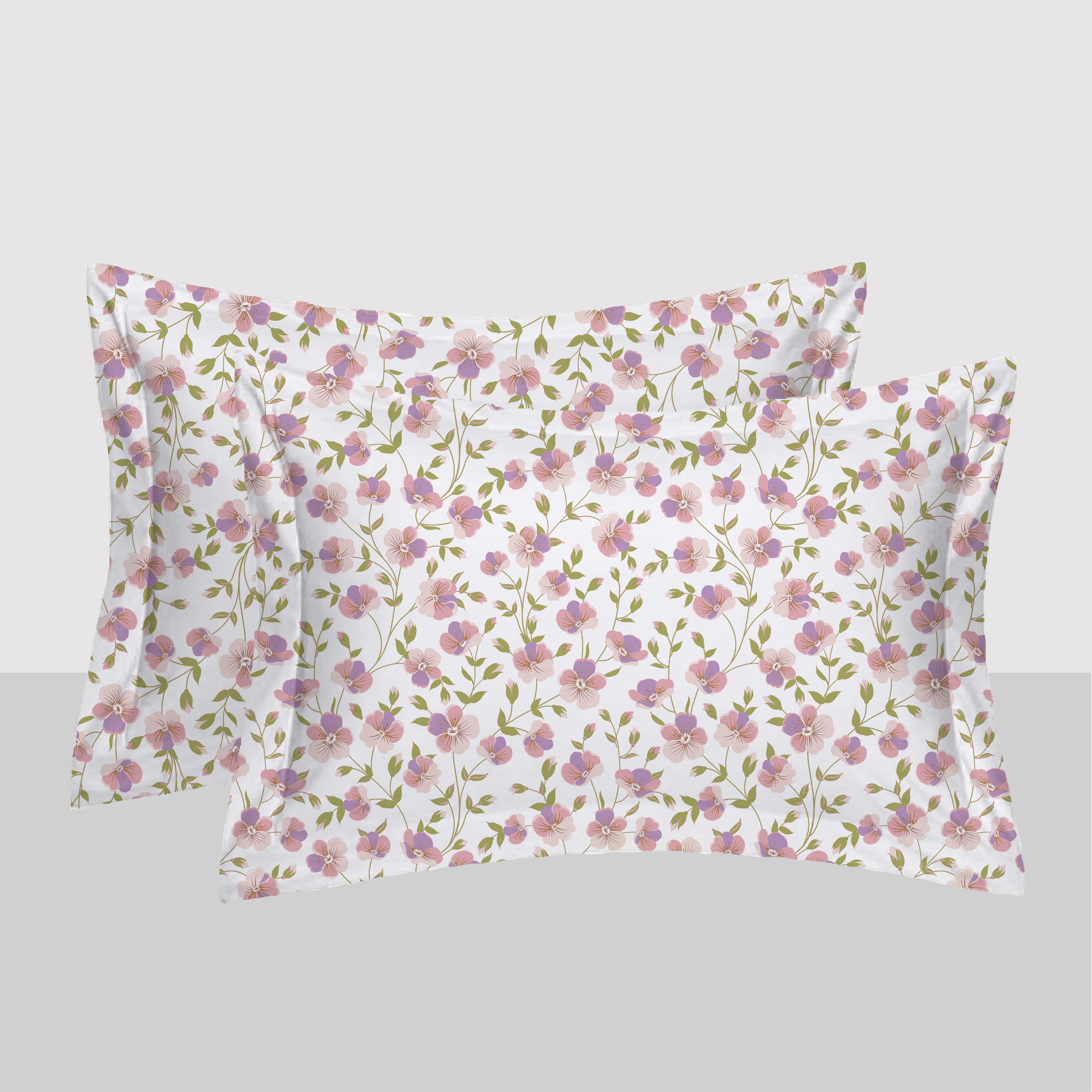 Swaas 100% Pure Cotton Petal Parade Pillow Covers