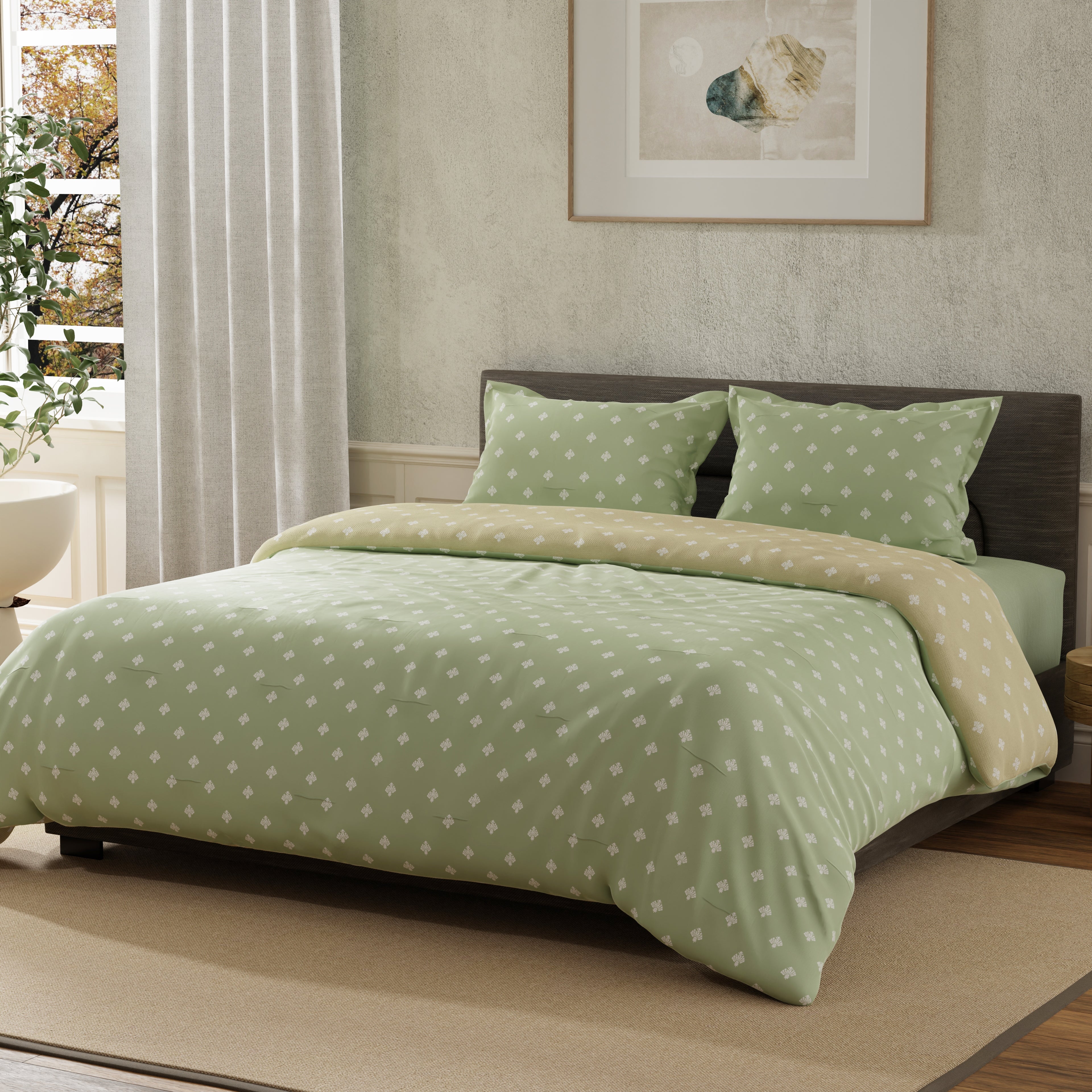 100% Cotton 200 TC Reversible Quilt - Anika