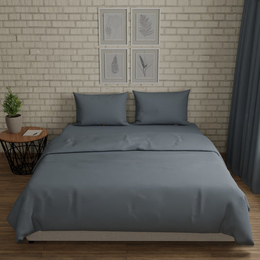 300 TC 100% Cotton Solid Dyed - Turbulence Bedsheet Set