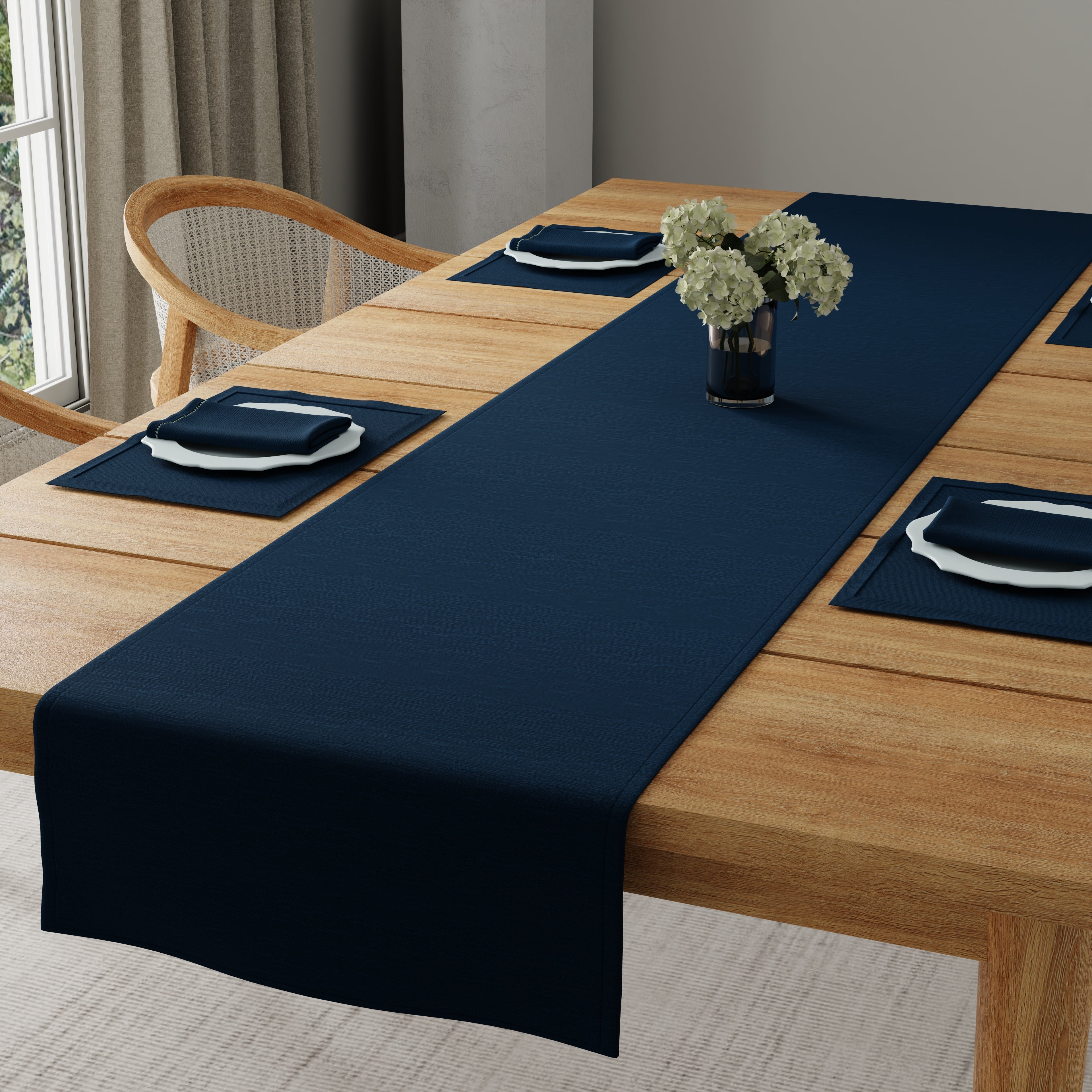 Navy - Solid Dyed Table Runner 100% Cotton