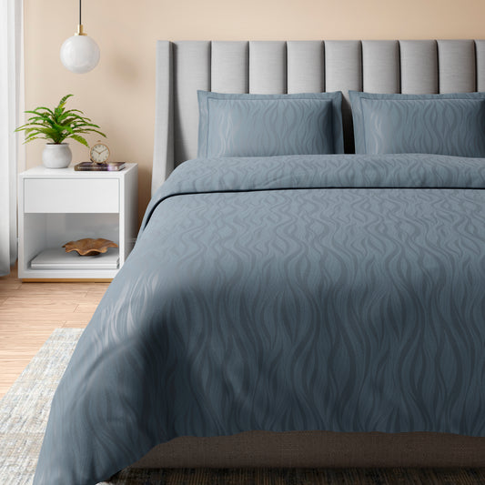 400 TC 100% Cotton Suzy Blue Bedsheet Set