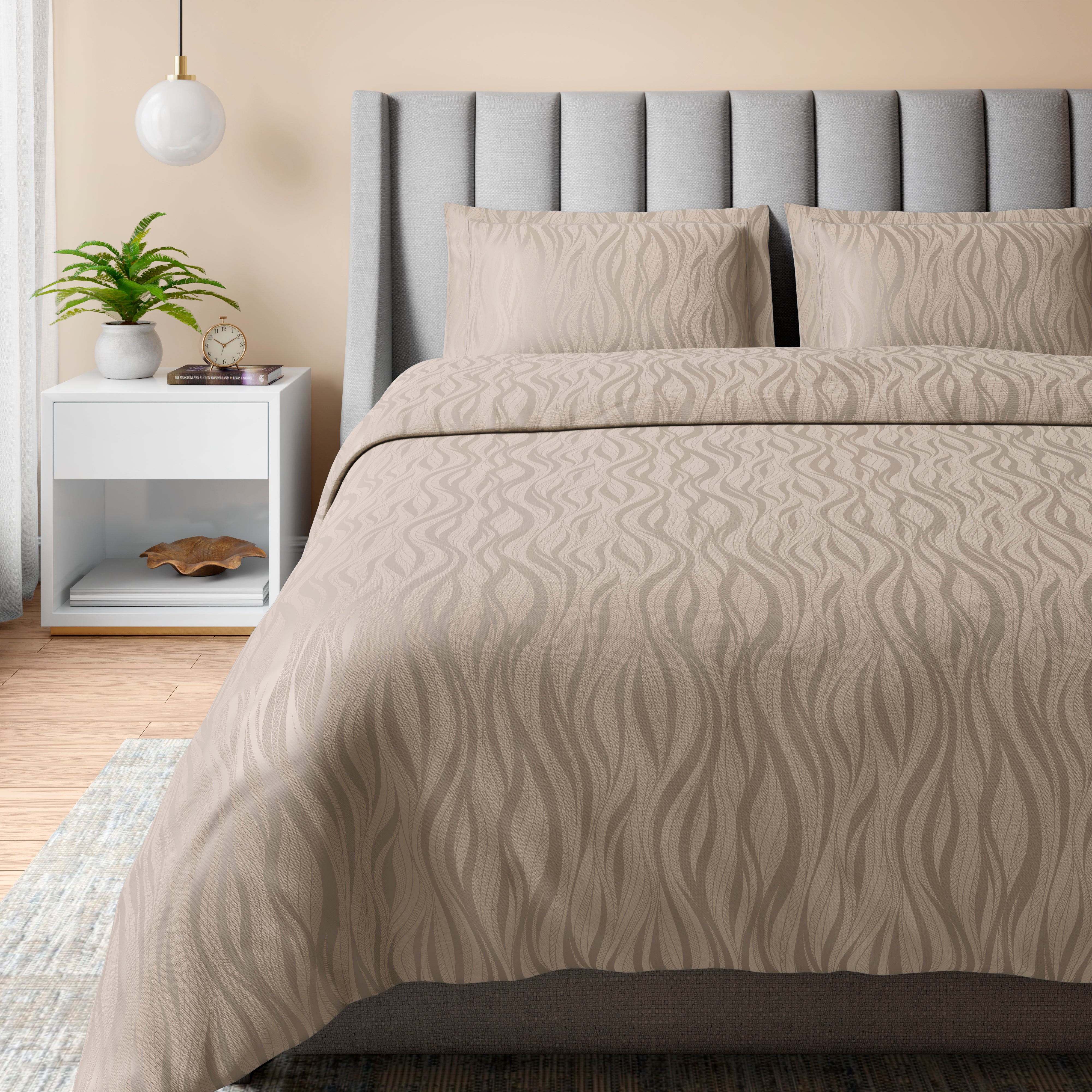 400 TC 100% Cotton Suzy Taupe Bedsheet Set