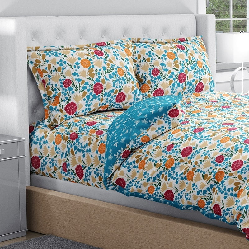 Swaas 100% Pure Cotton Fresh Blossoms Pillow Covers