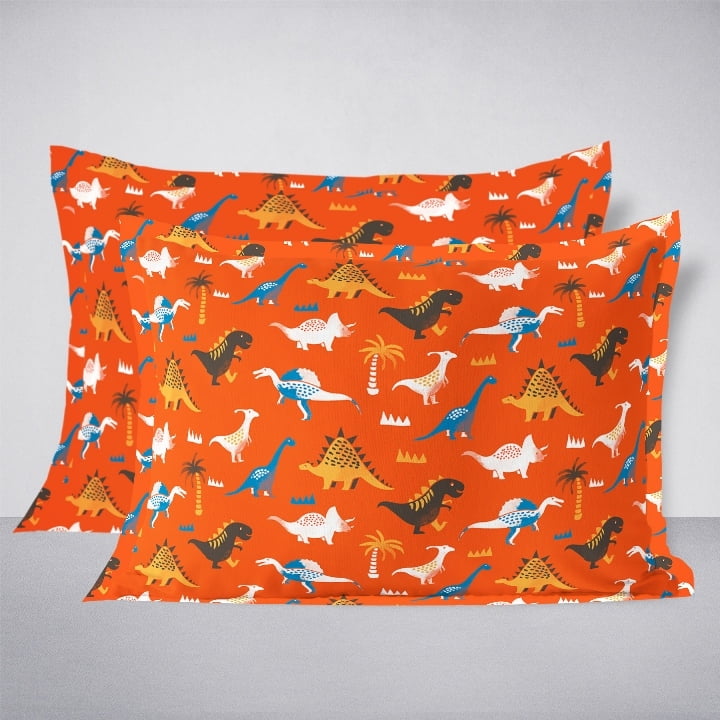 Swaas Jurassic Park 100% Pure Cotton Antimicrobial Kids Pillow Covers