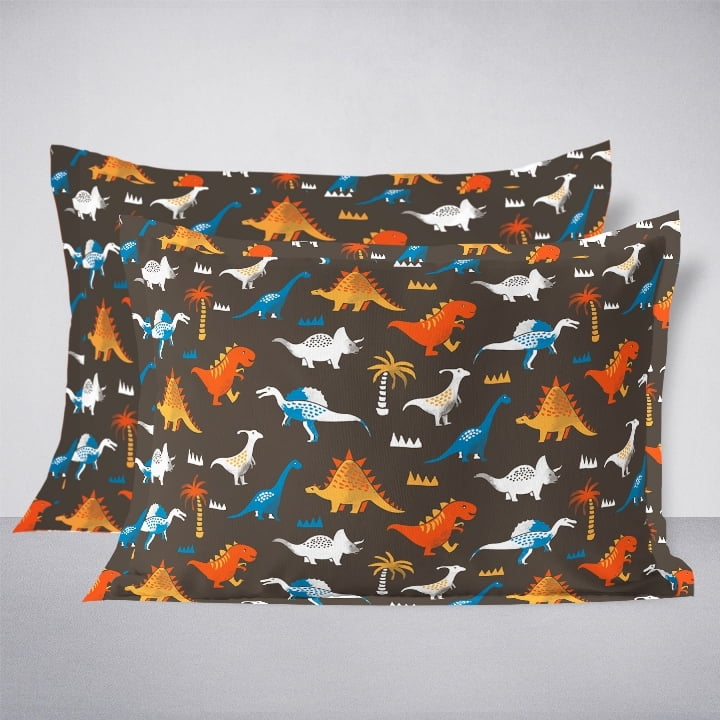 Swaas Jurassic Park 100% Pure Cotton Antimicrobial Kids Pillow Covers