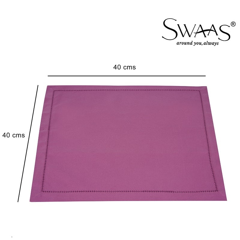 Cotton Solid Napkin - 6 Pcs Set - Dark Pink