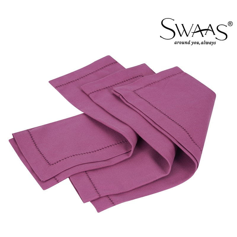 Cotton Solid Napkin - 6 Pcs Set - Dark Pink