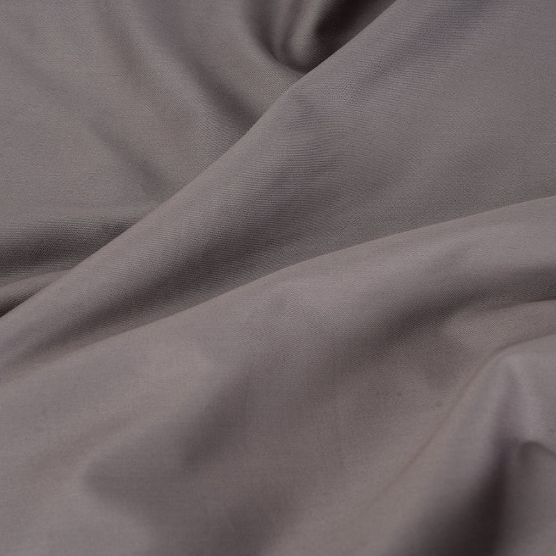 Swaas 100% Pure Cotton Plain Satin Graphite Bedsheet Set