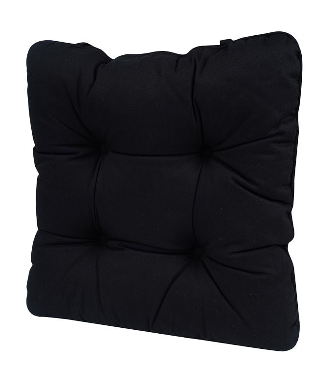 Swaas Seat Pad with ties 15" x 15" with super soft foam cushion - Black