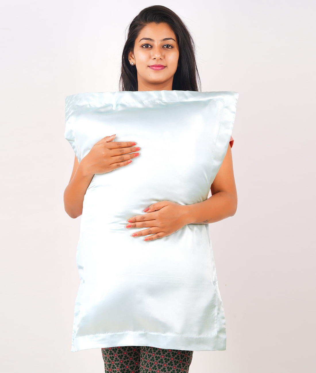 Swaas 100% Mulberry Silk Blue Mist Pillow Cases - Set of 2