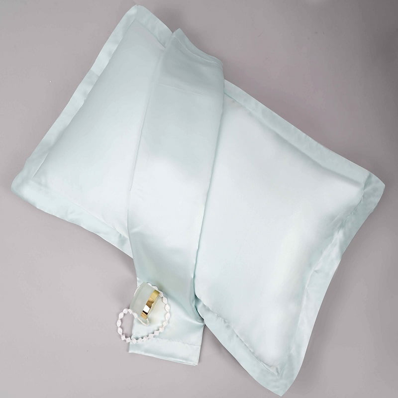 Swaas 100% Mulberry Silk Blue Mist Pillow Cases - Set of 2