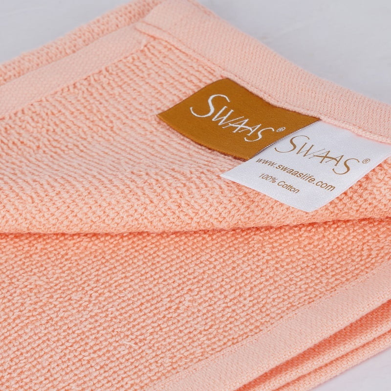Cotton Terry Dish Cloth - Salmon - Set of 8, 100% Cotton