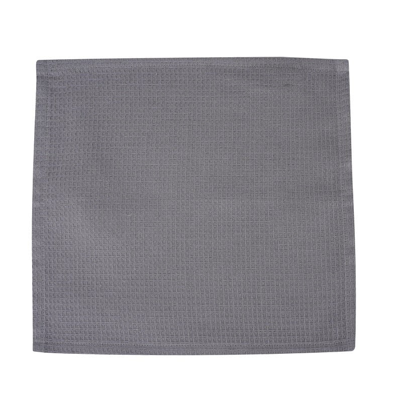 Cotton Waffle Dish Cloth Honeycomb Design - Ash - Set of 8