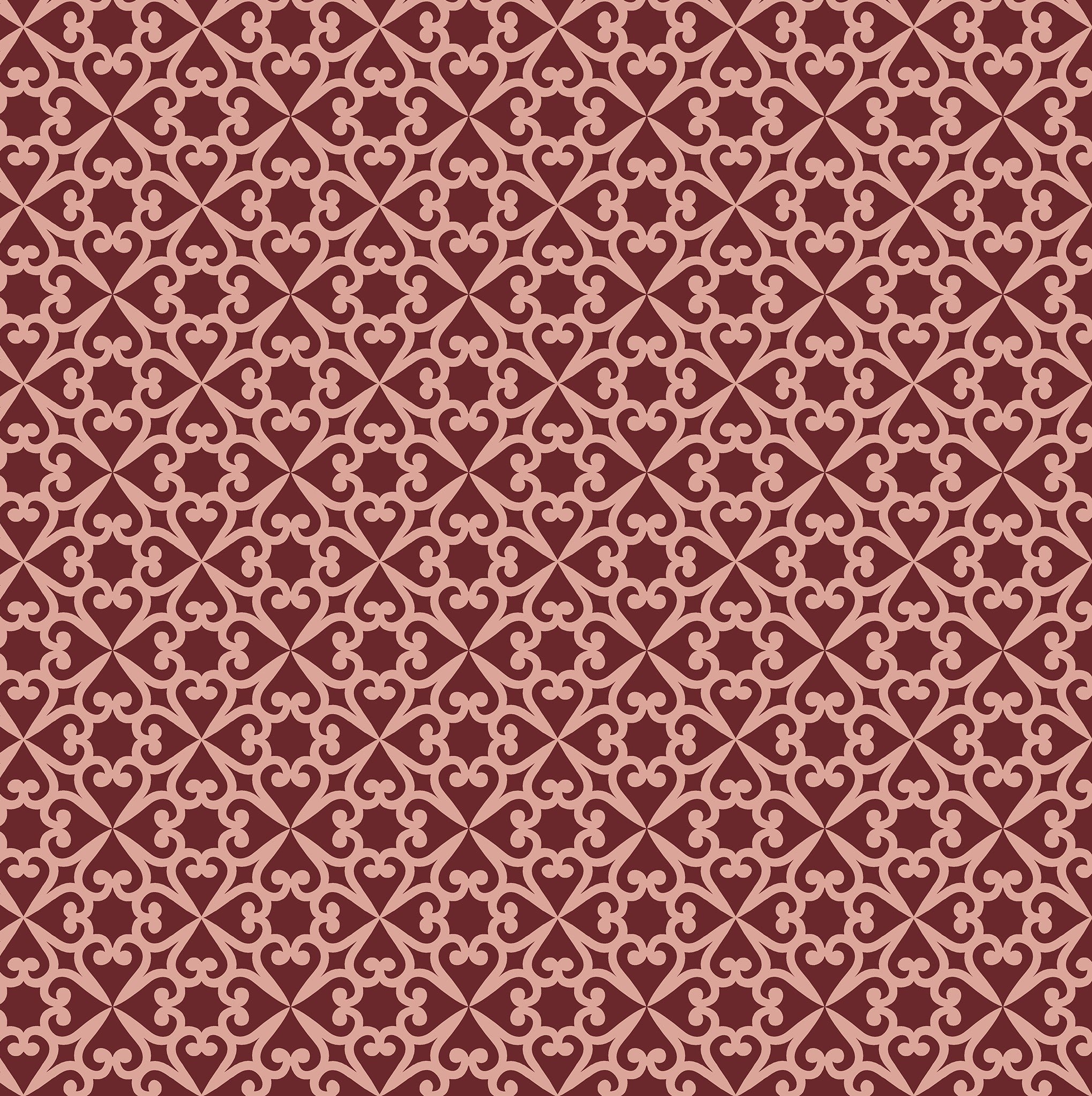 200 TC 100% Pure Cotton Floraline Dynamics Burgundy Bedsheet Set