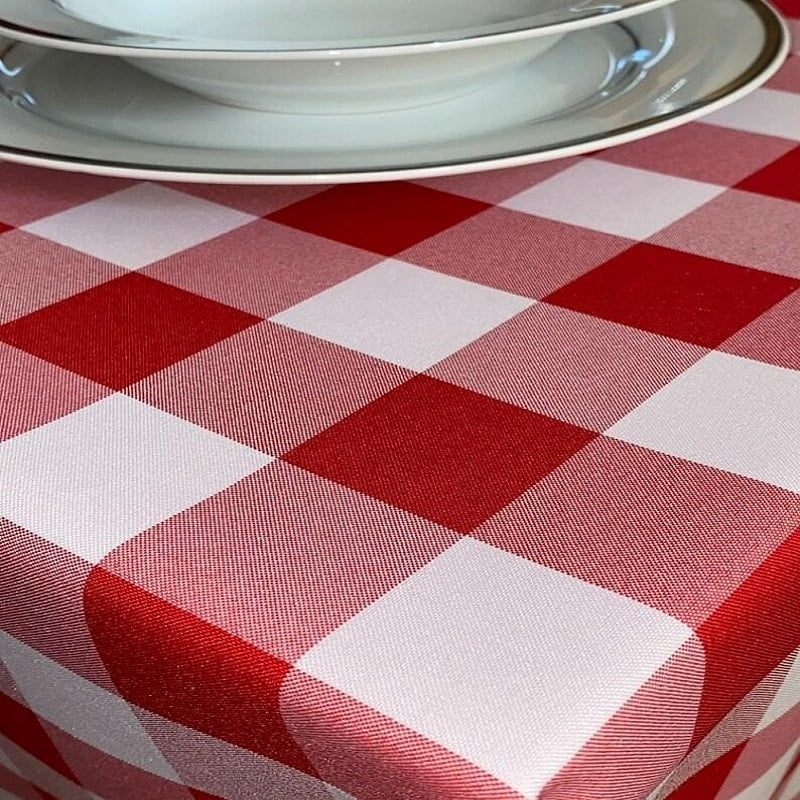 Red Check Table Cloths - 100% Cotton