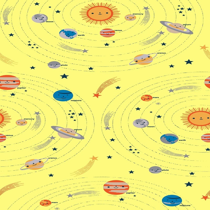 Space Galaxy 100% Pure Cotton Antimicrobial Kids  Bedsheet Set