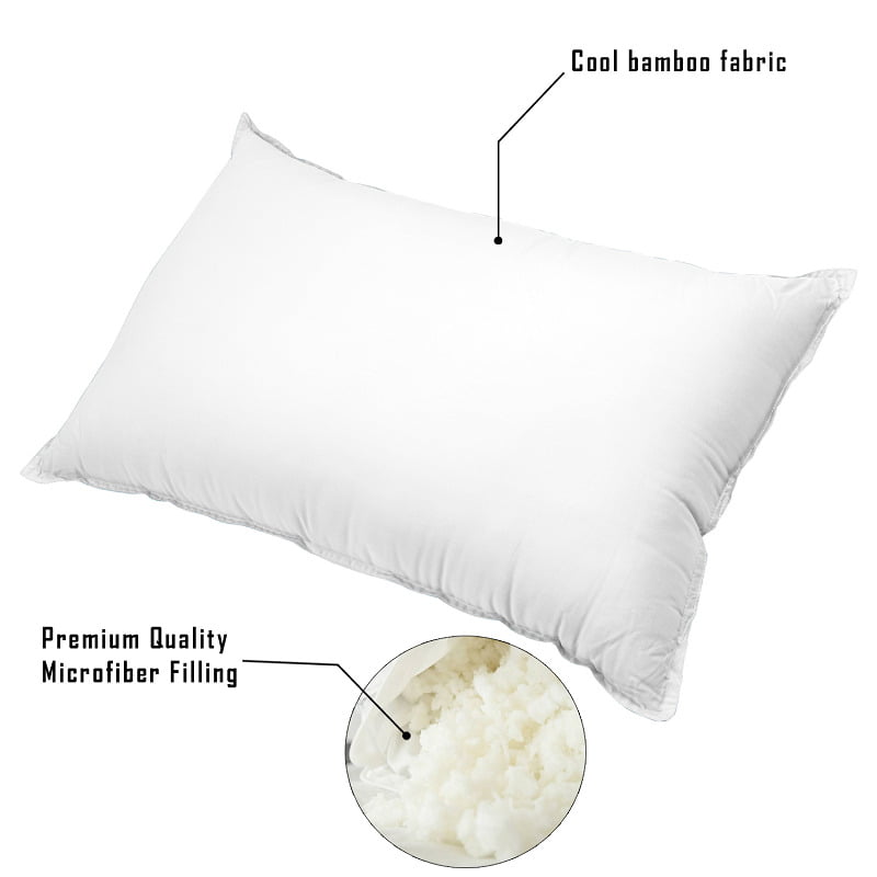 Swaas Bamboo Shell Micro Fiber Pillow White