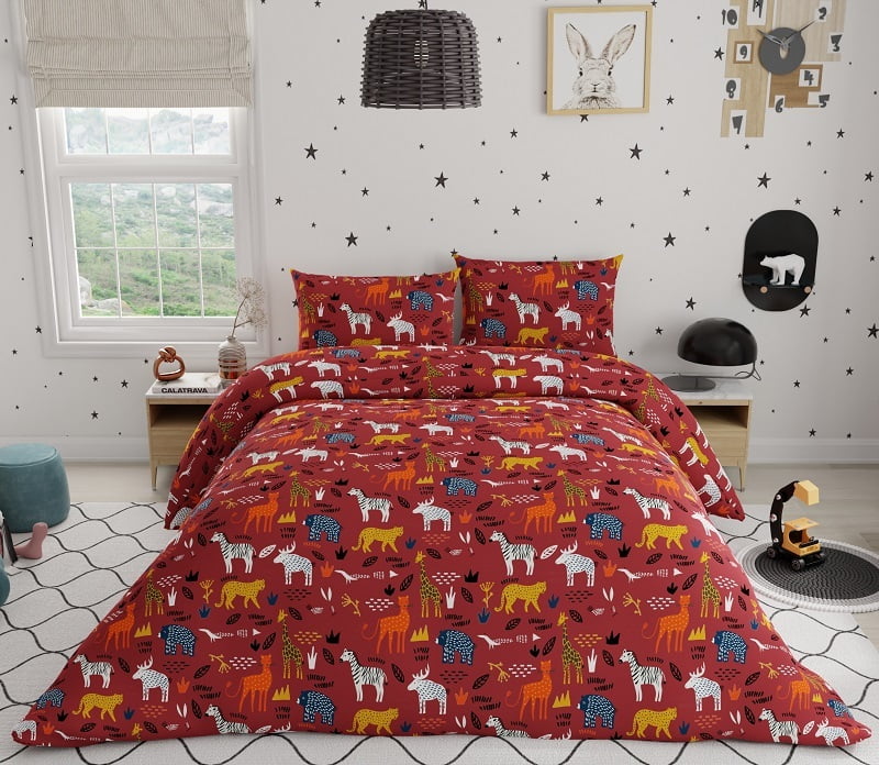 Swaas Forest Friends 100% Pure Cotton Antimicrobial Kids Bedsheet Set