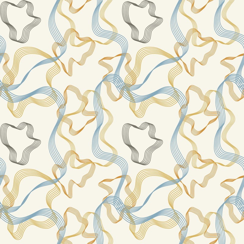 200 TC 100% Pure Cotton Circle Stripes Ivory Bedsheet Set