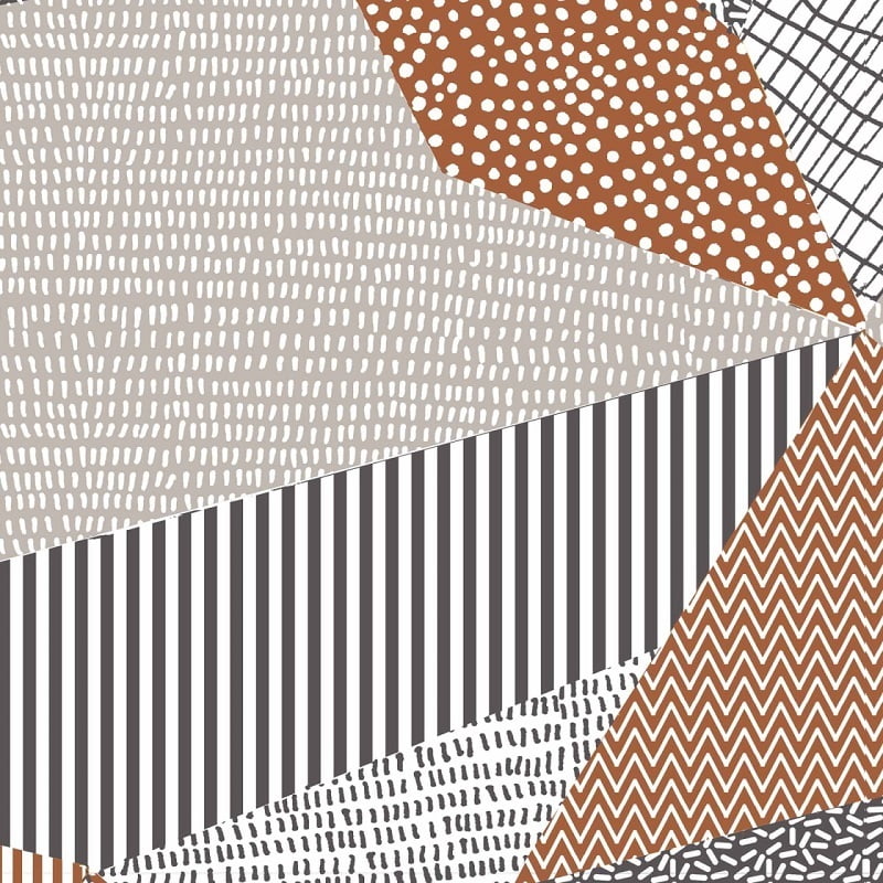 Antimicrobial 100% Pure Cotton Mix Geo Pattern Bedsheet Set