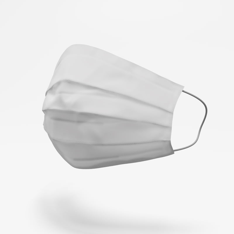 Swaas Reusable Washable Plain White Cotton Face Mask for Adults (Pack of 3)