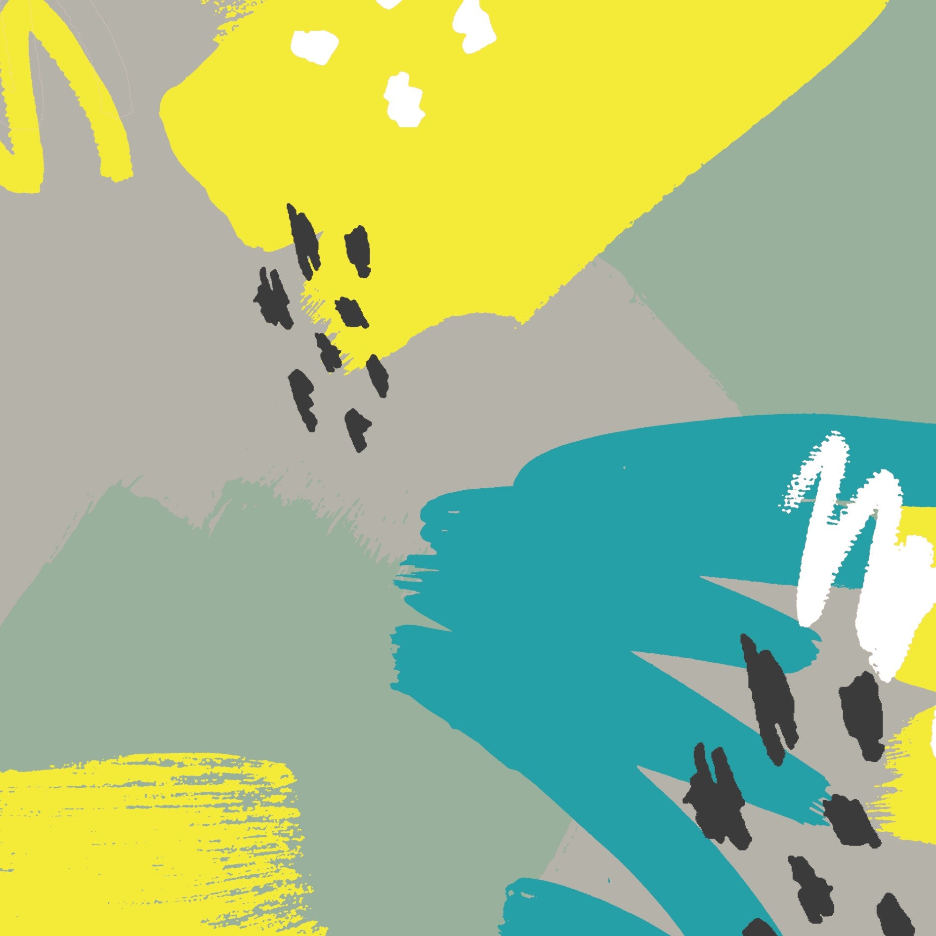 200 TC 100% Pure Cotton Abstract Brushstrokes Yellow Bedsheet Set