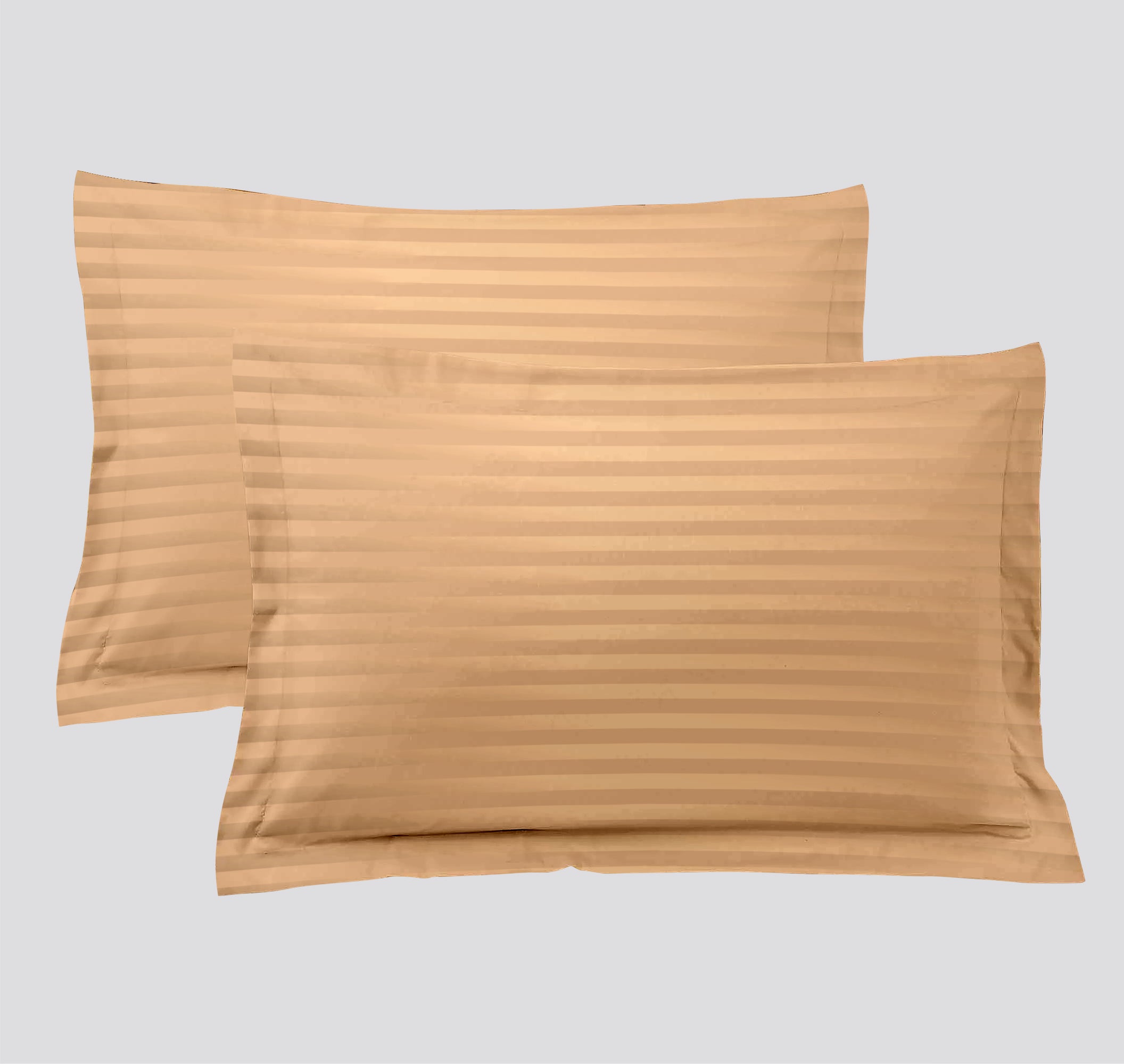 100% Pure Cotton 6mm Stripes Beige Bedsheet Set