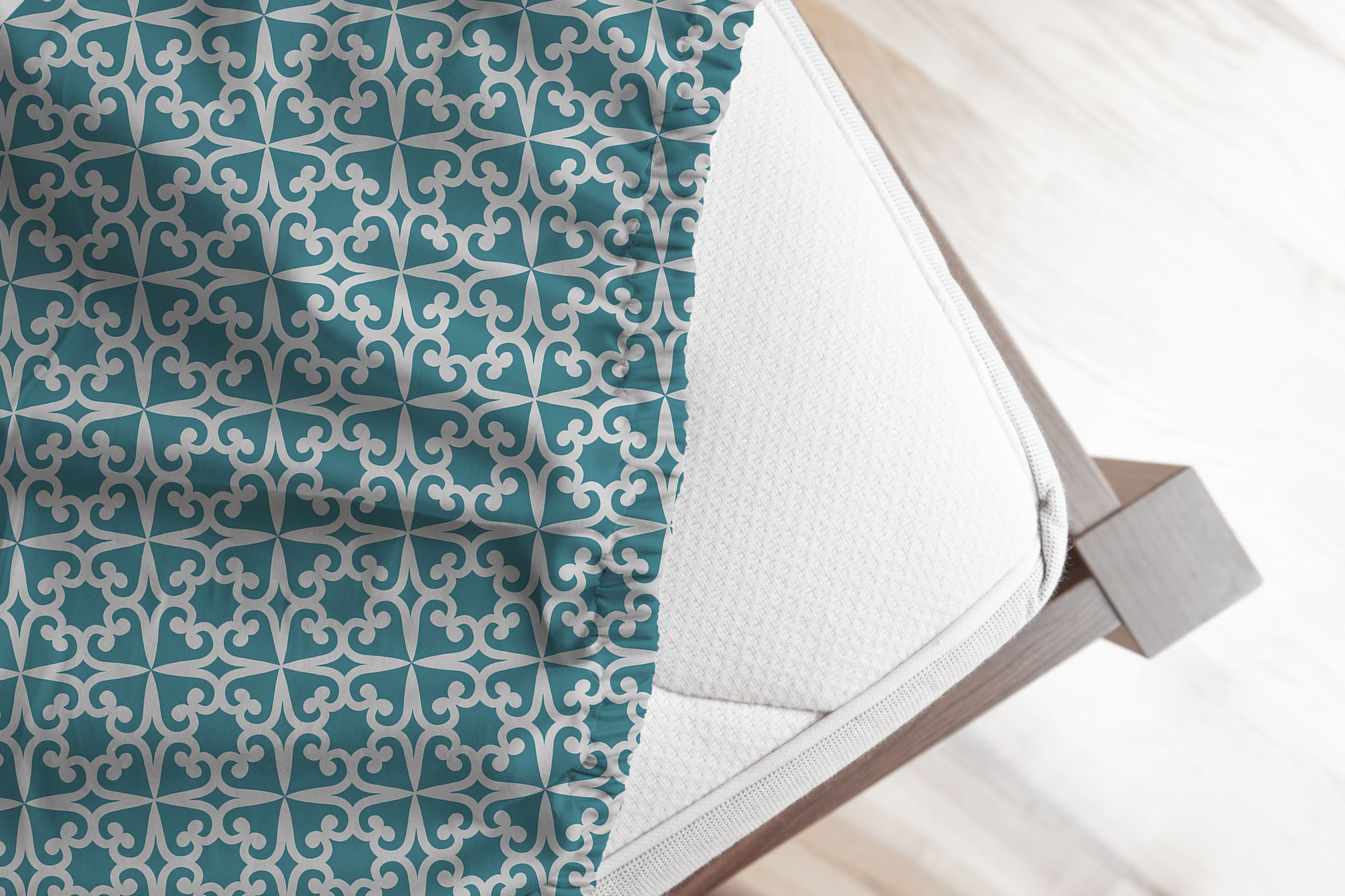 Swaas 100% Pure Cotton Floraline Dynamics 200 TC Fitted Sheet Set