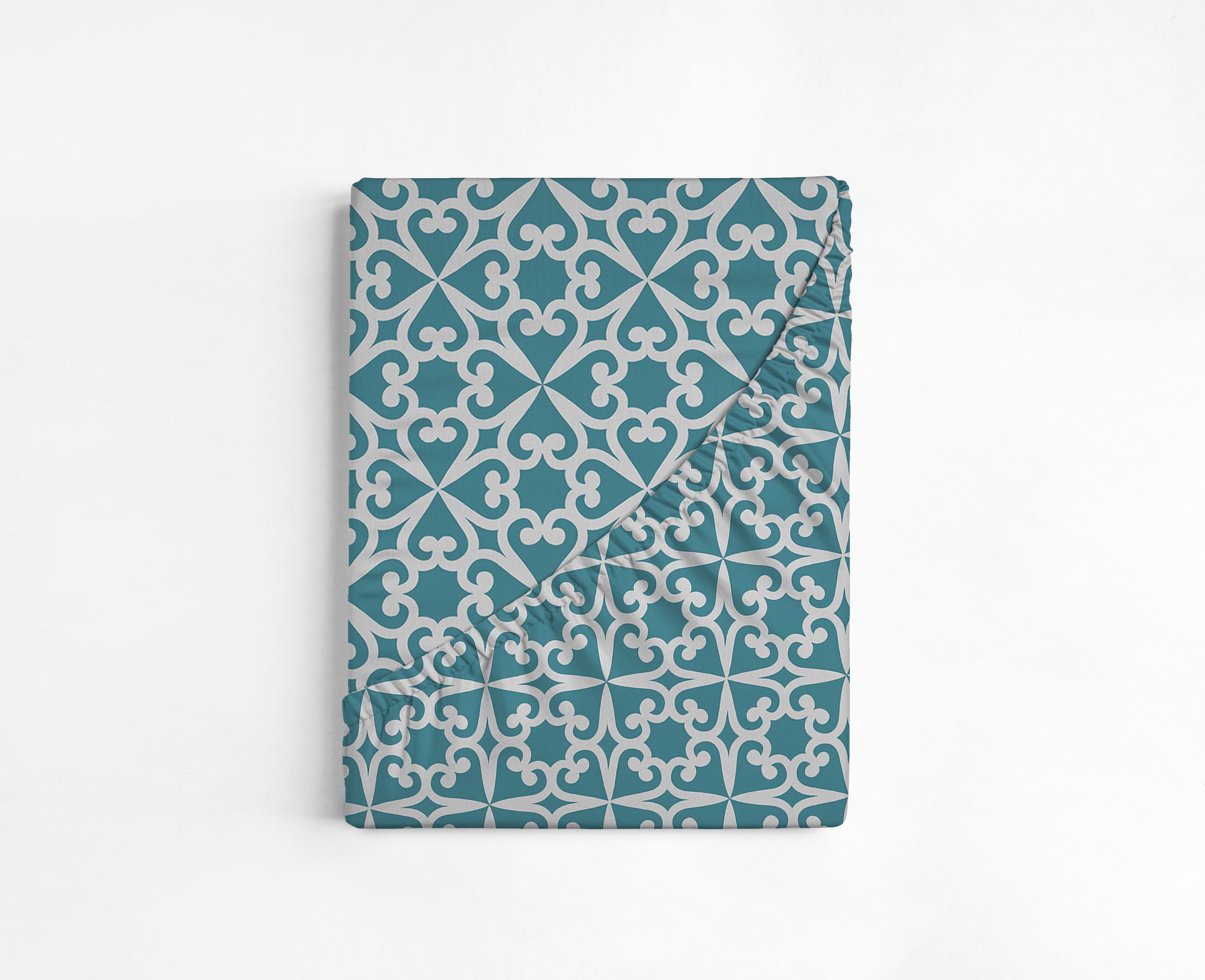 Swaas 100% Pure Cotton Floraline Dynamics 200 TC Fitted Sheet Set