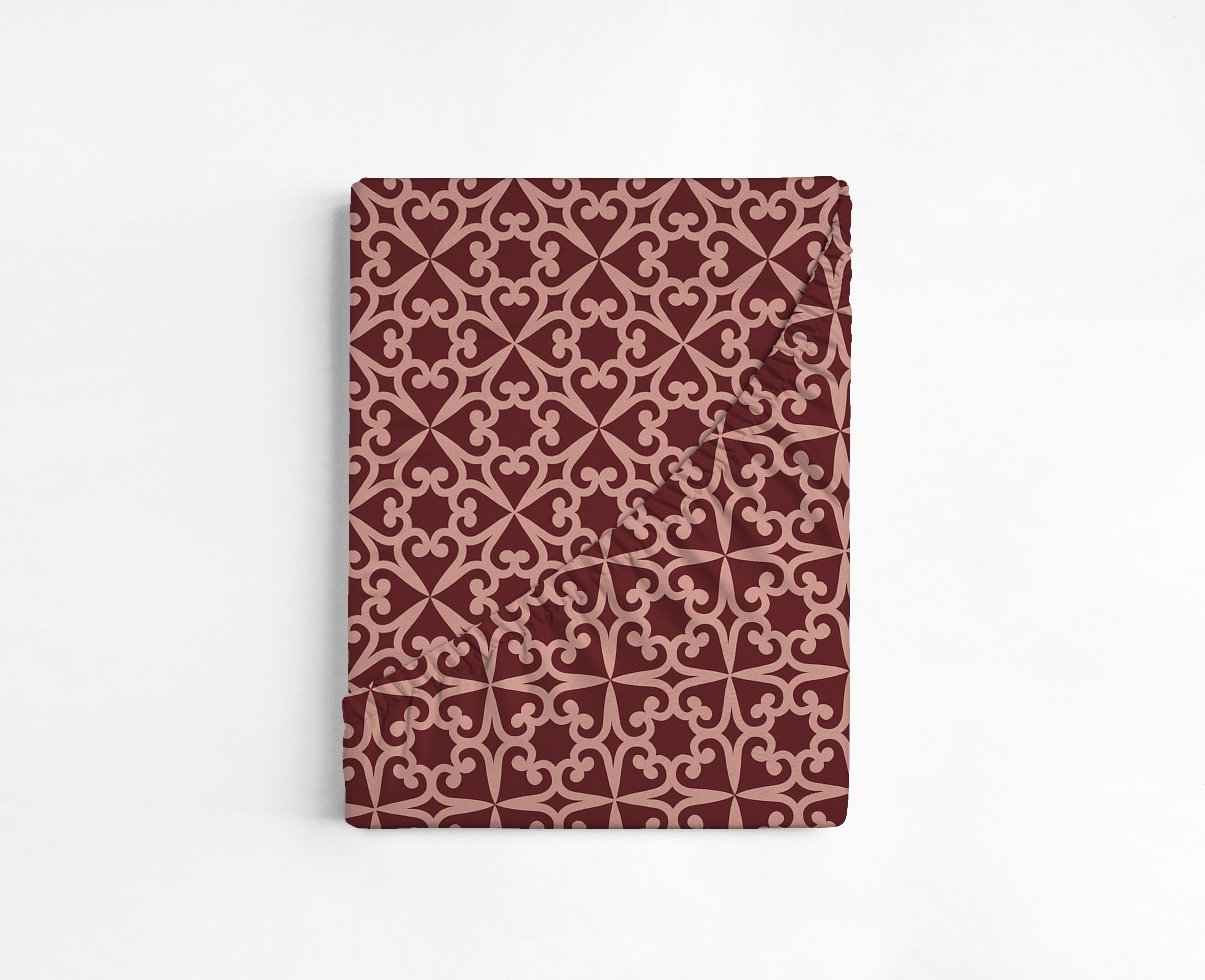 Swaas 100% Pure Cotton Floraline Dynamics 200 TC Fitted Sheet Set