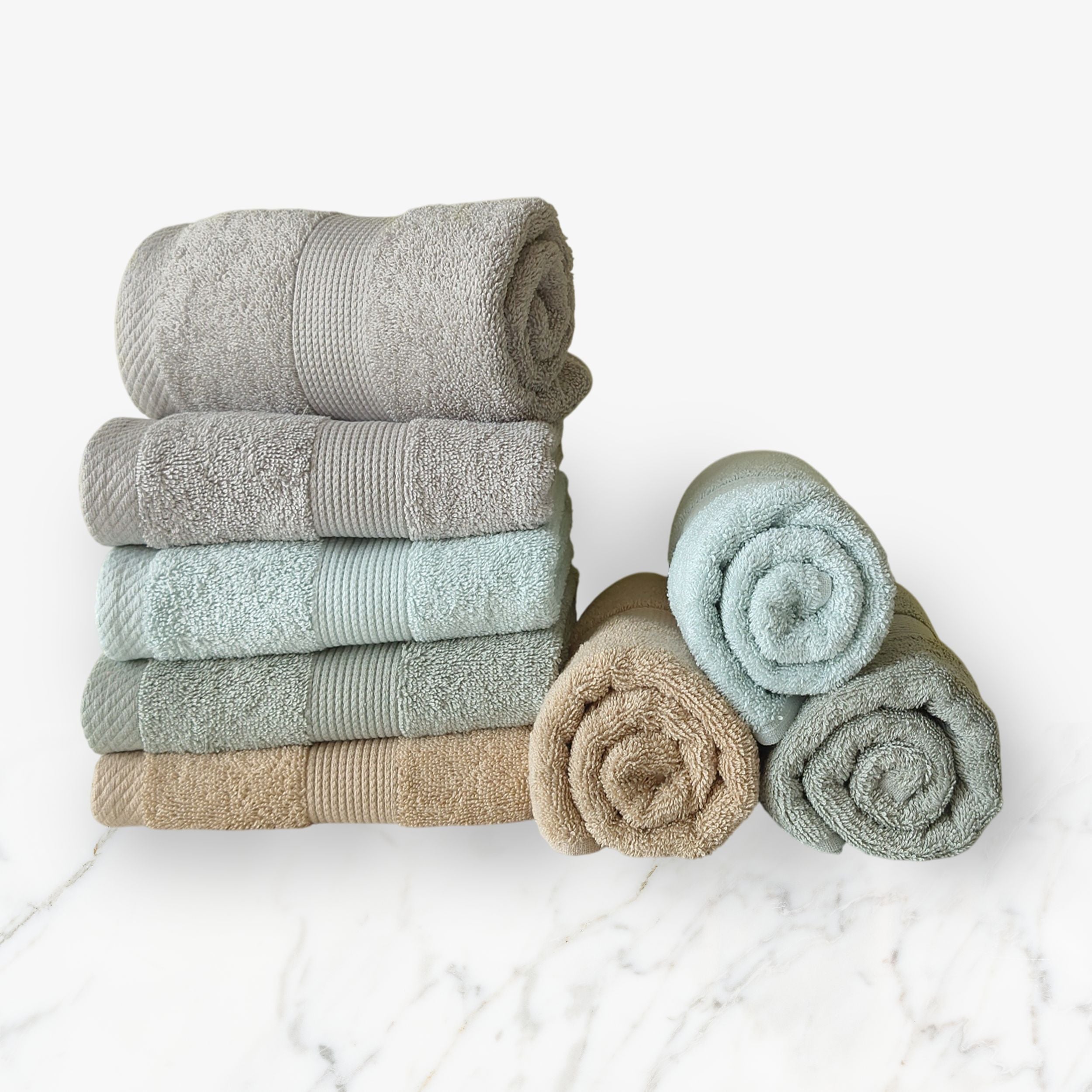 100% Cotton Terry Hand Towel - Grey