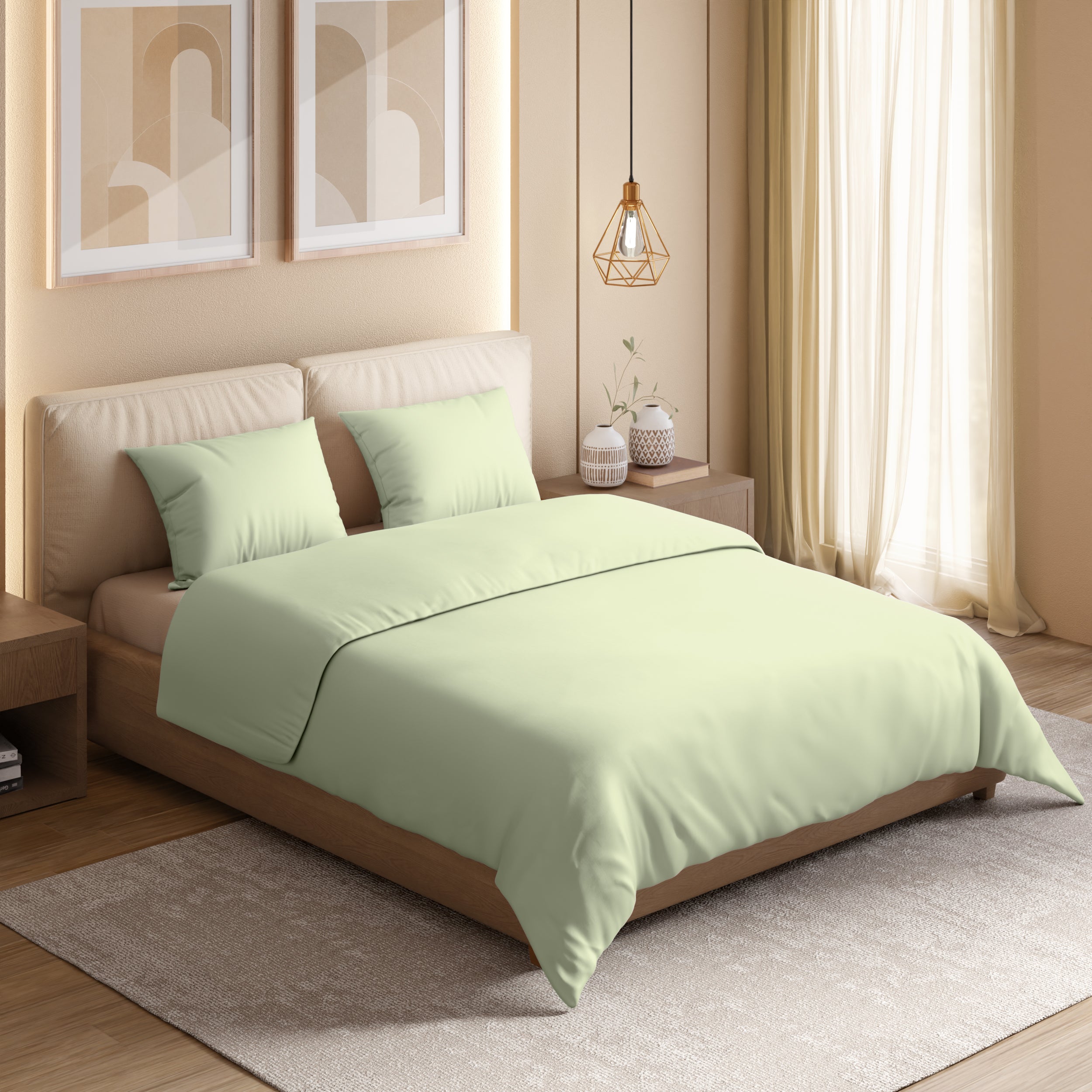 Swaas 100% Pure Cotton 600TC Bedsheet Set - Dewkist
