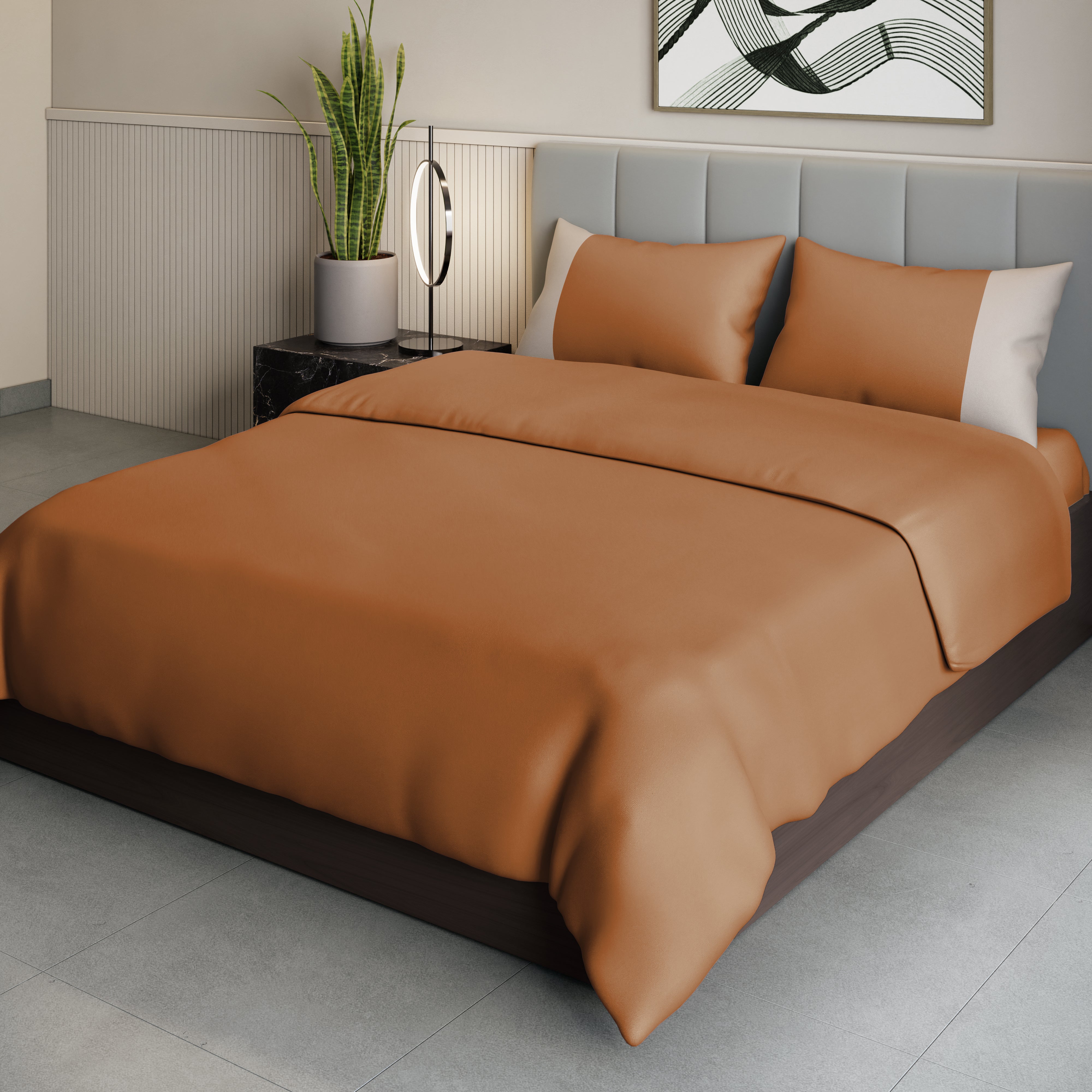 300 TC 100% Cotton - Roasted Pecan Bedsheet Set