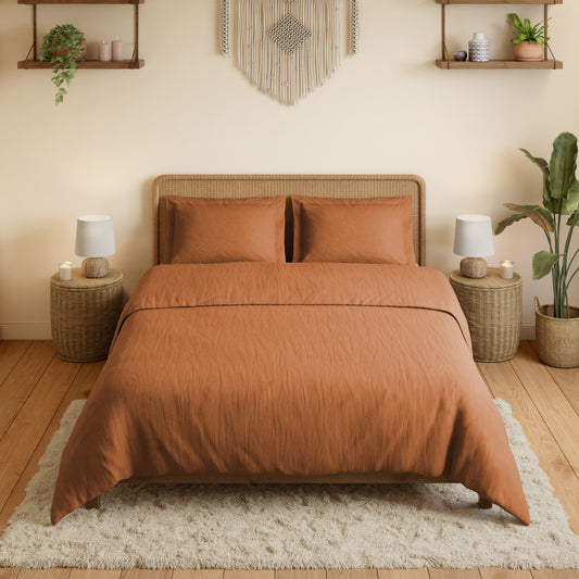 Meerkat Linen Cotton Bedsheet Set