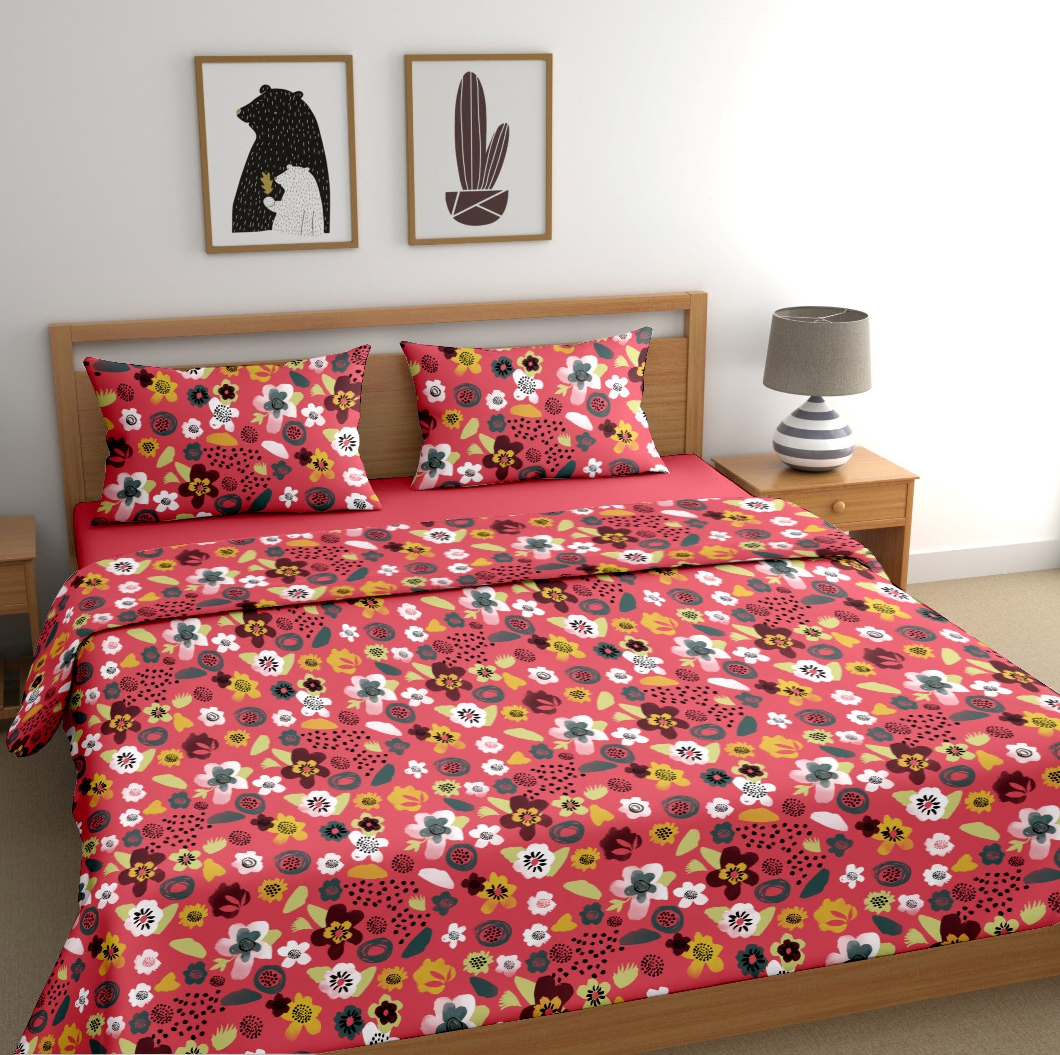 100% Pure Cotton Petal Princess Bedsheet Set