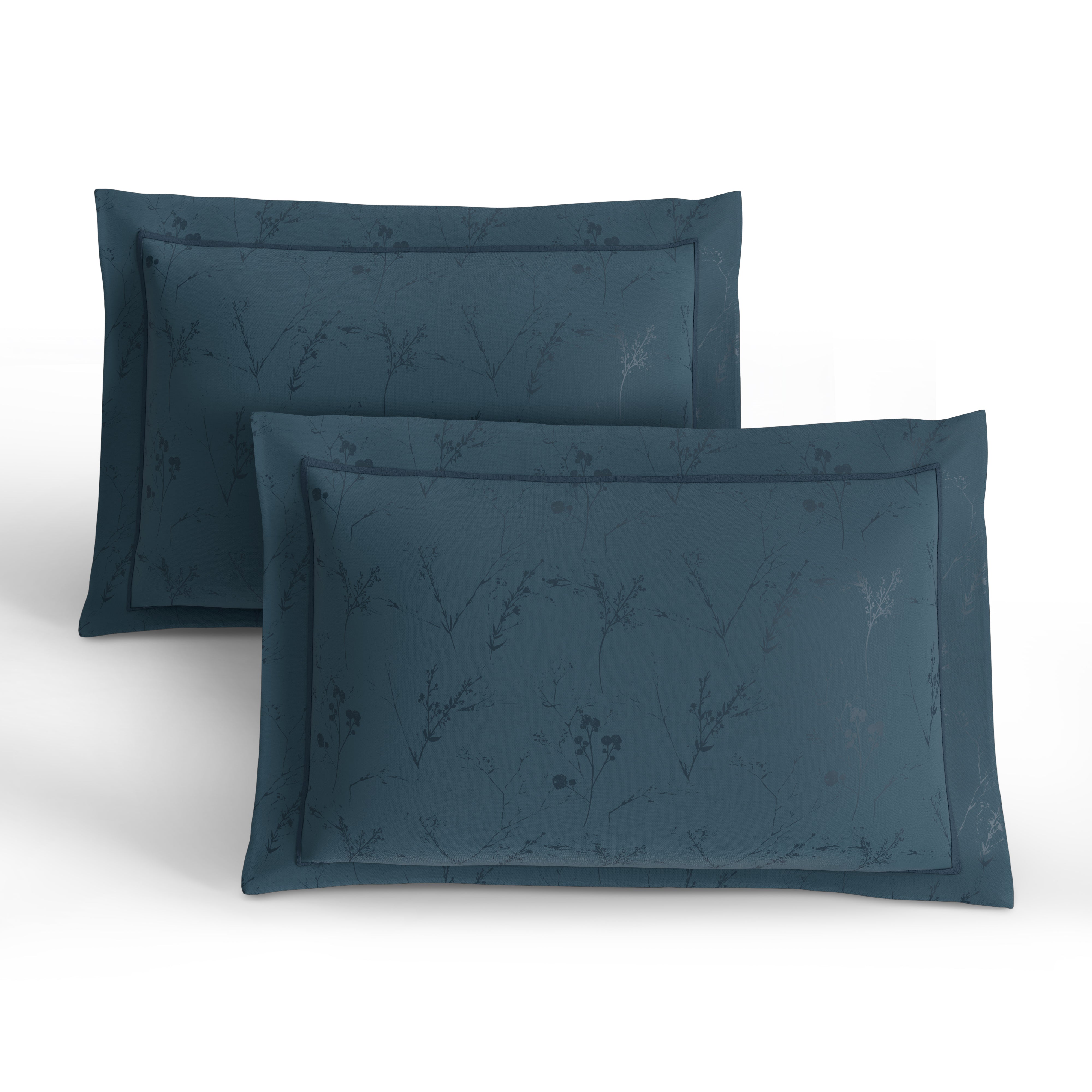400 TC 100% Cotton Ellara Blue Bedsheet Set