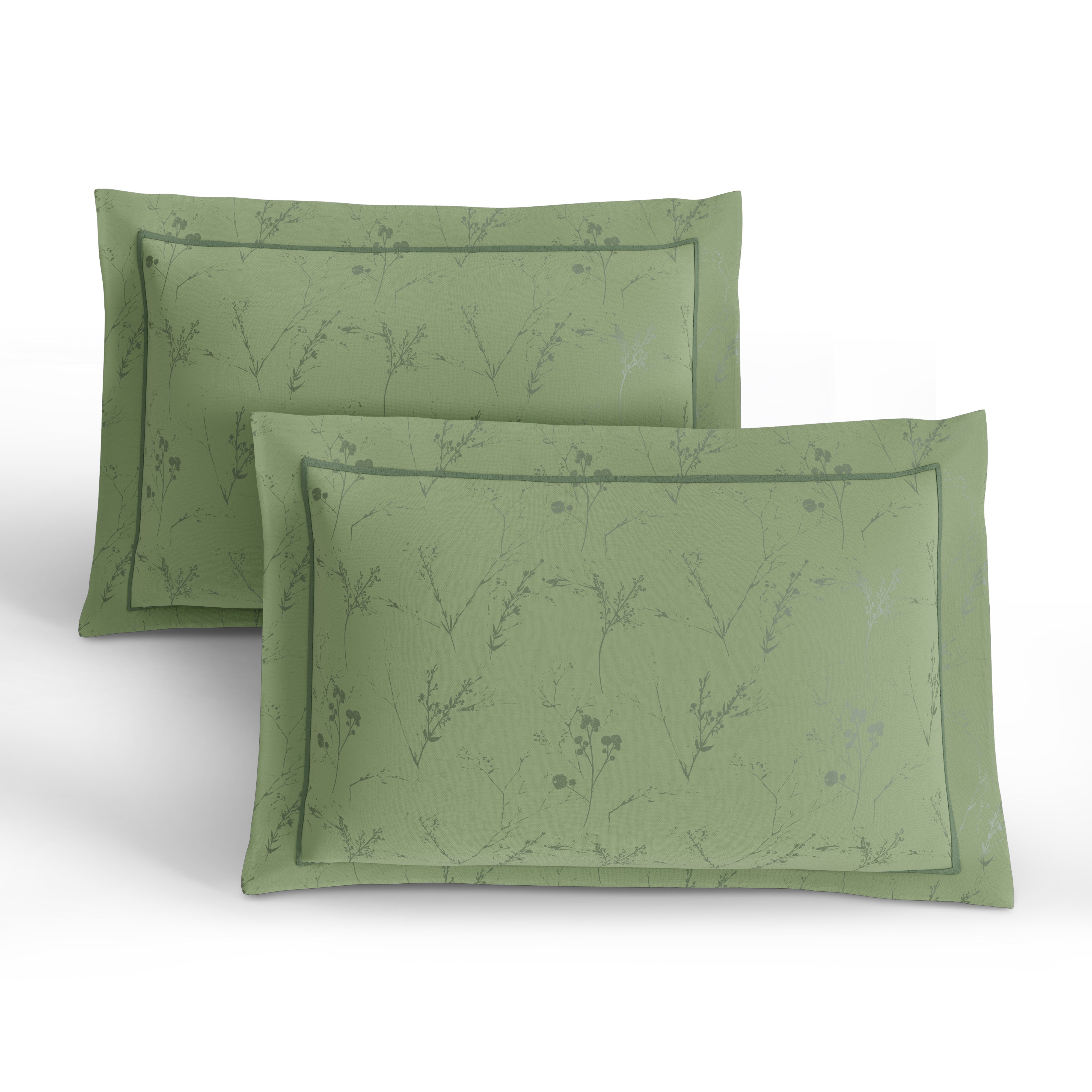 400 TC 100% Cotton Ellara Green Bedsheet Set