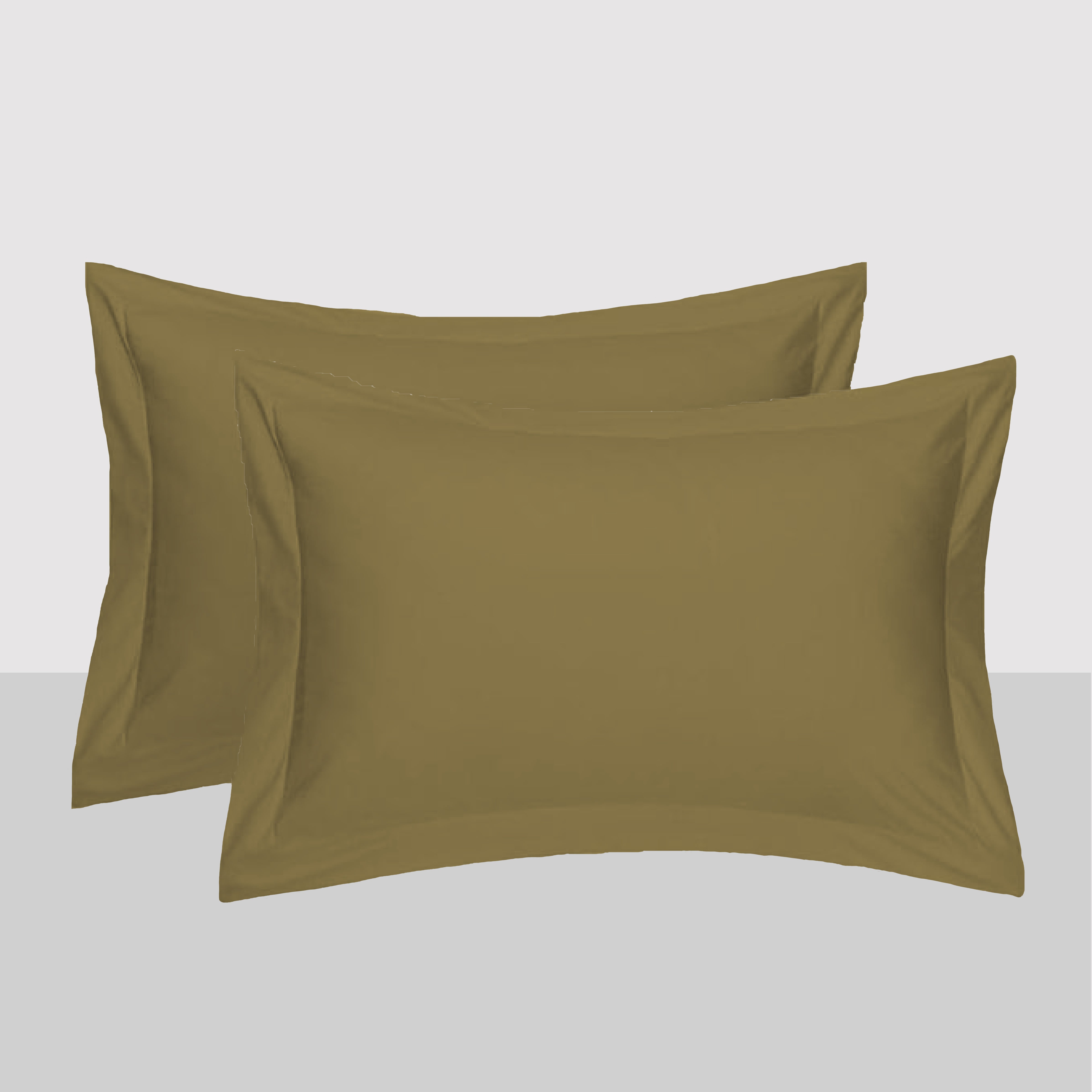 Swaas 100% Cotton Khaki Solid Dyed Pillow Covers