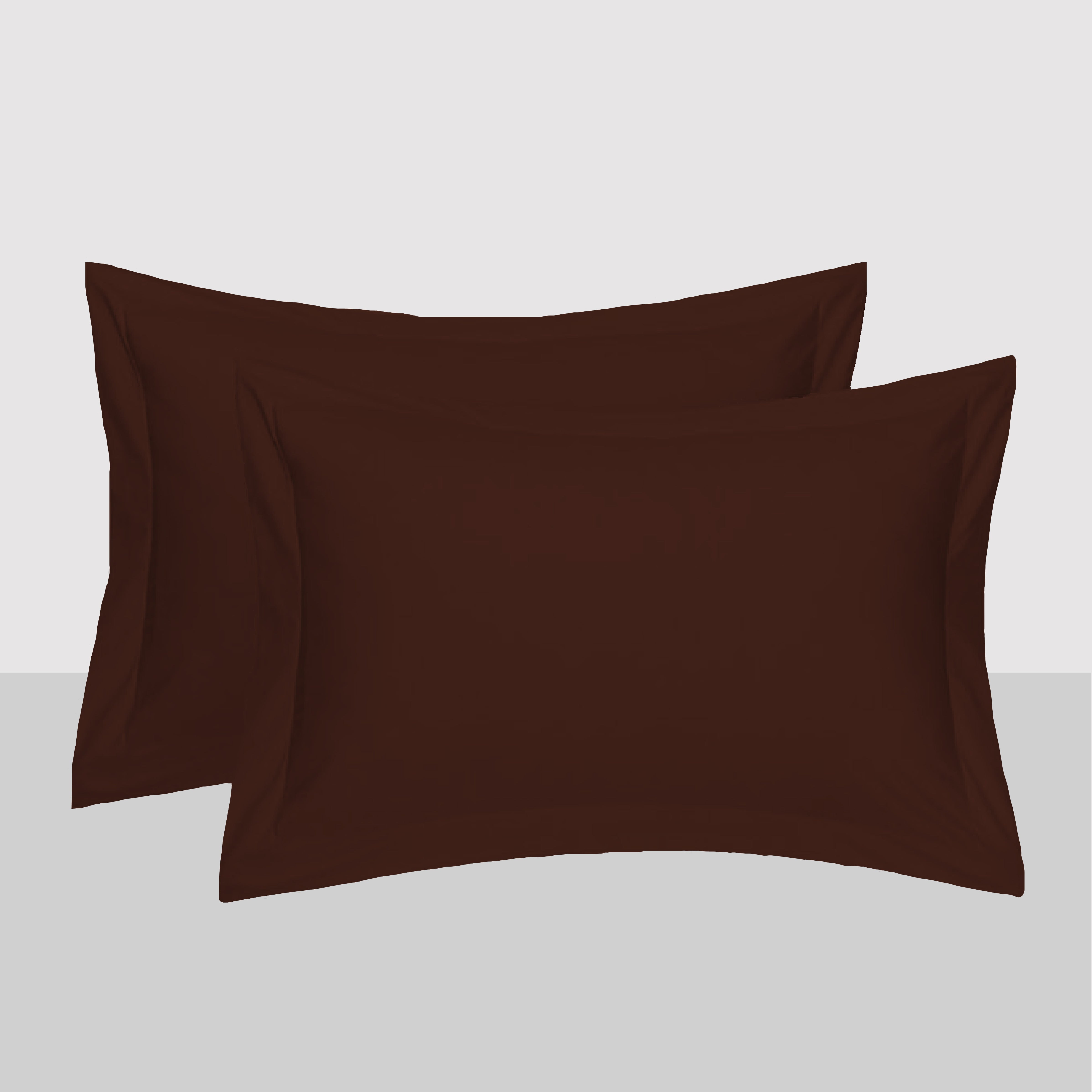 Swaas 100% Cotton Cappuccino Solid Dyed Pillow Covers
