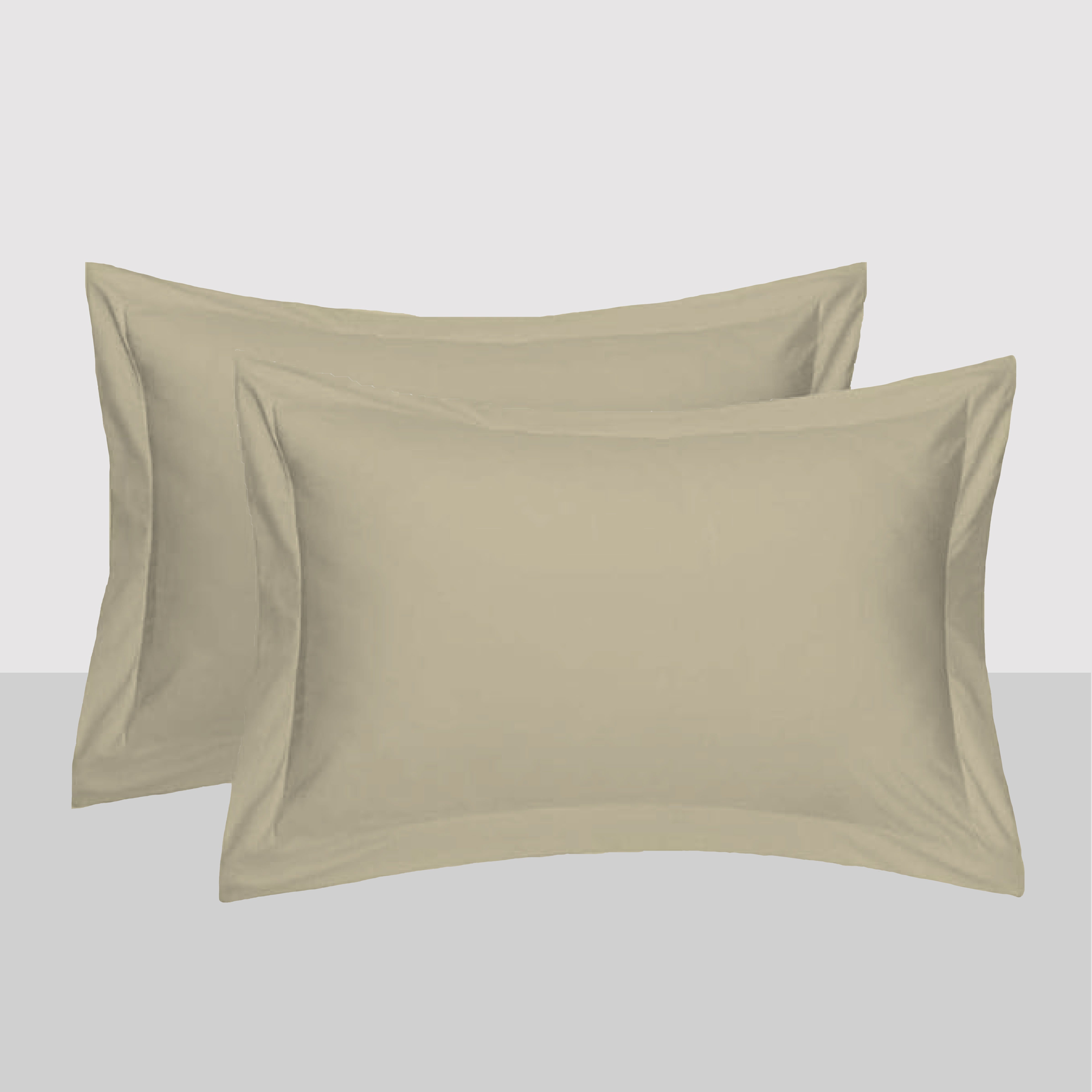 Swaas 100% Cotton Whitecap Grey Solid Dyed Pillow Covers