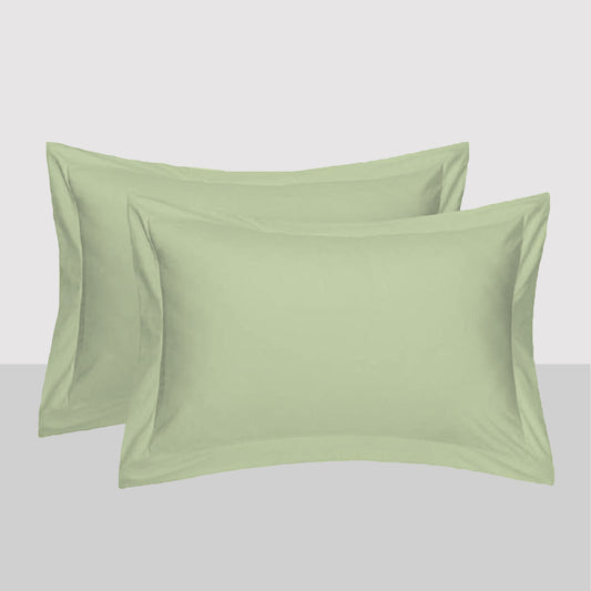 Swaas 100% Organic Cotton Green Solid Dyed Pillow Covers